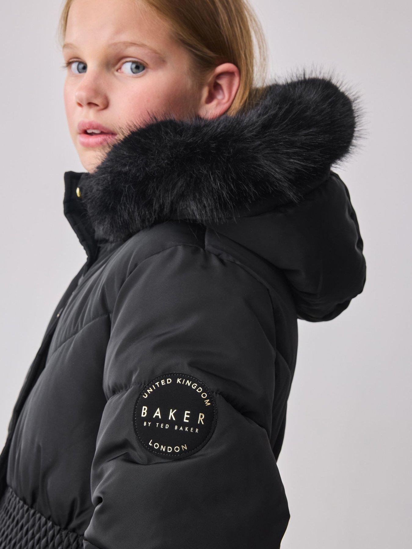 Image 4 of 6 of Ted Baker Older Girls Skirted Coat - Black