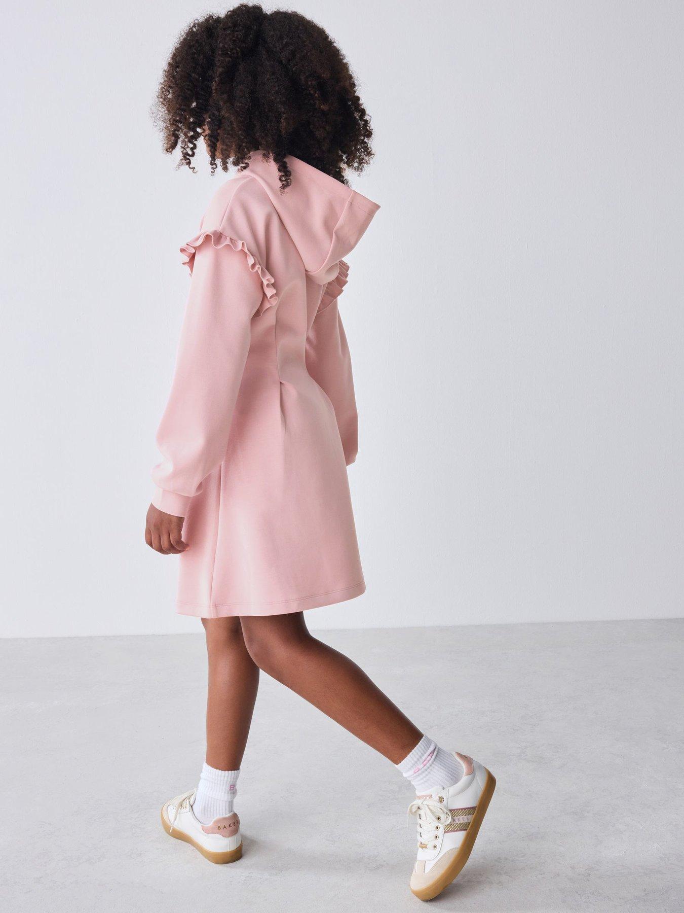 stillFront image of ted-baker-older-girls-luxe-hooded-dress-pink