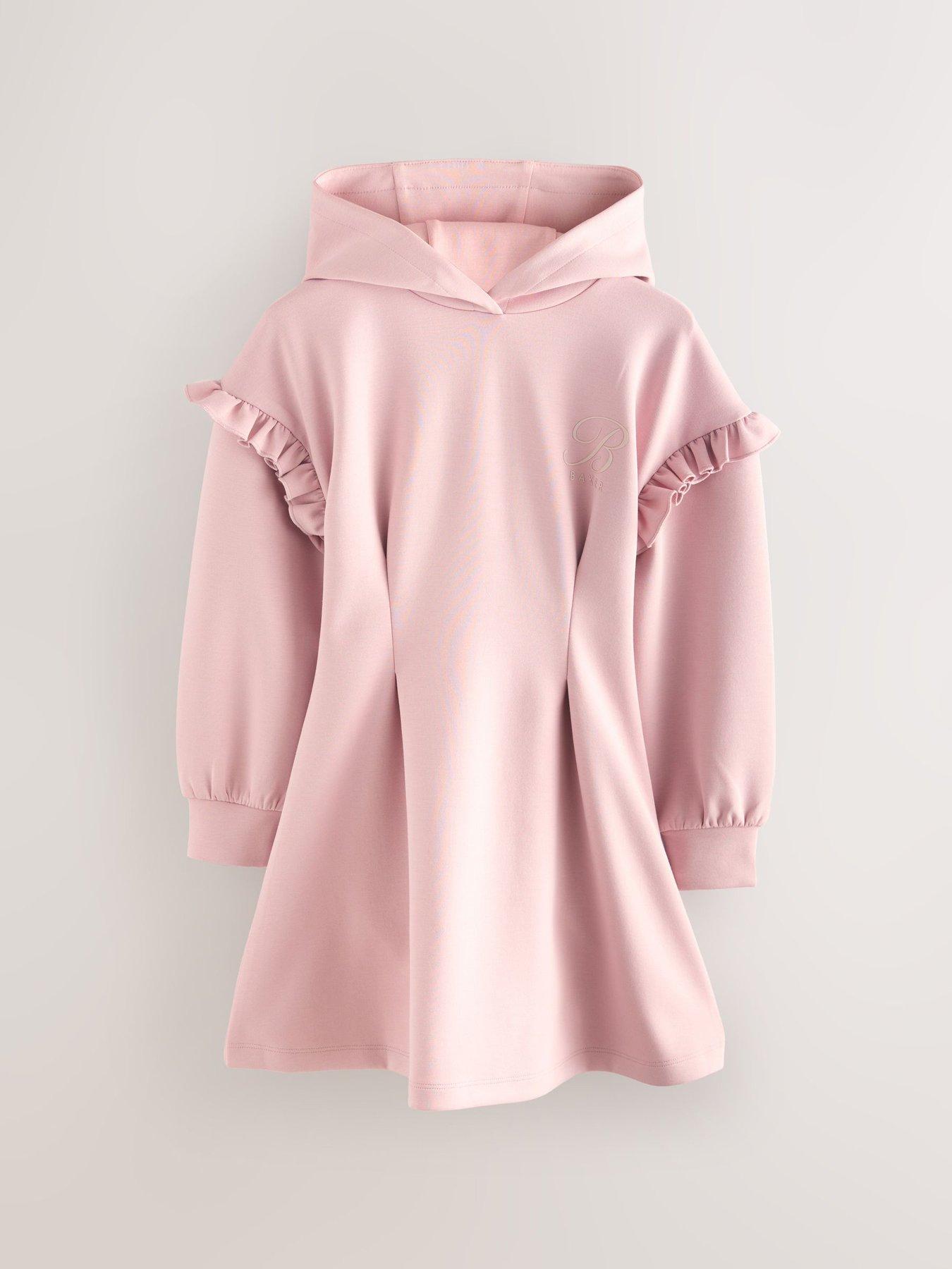  image of ted-baker-older-girls-luxe-hooded-dress-pink
