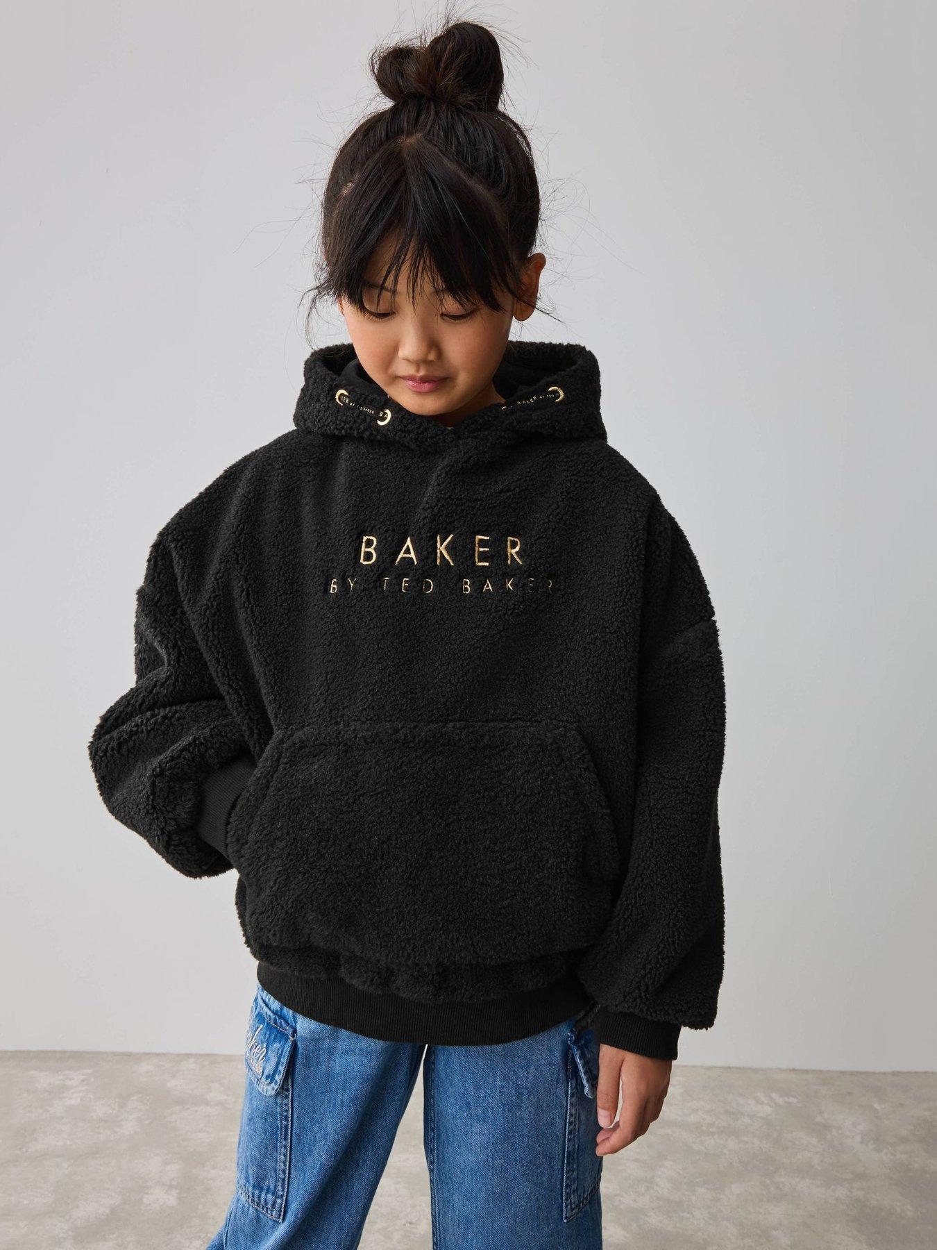 Image 1 of 7 of Ted Baker Older Girls Fleece Hoodie - Black