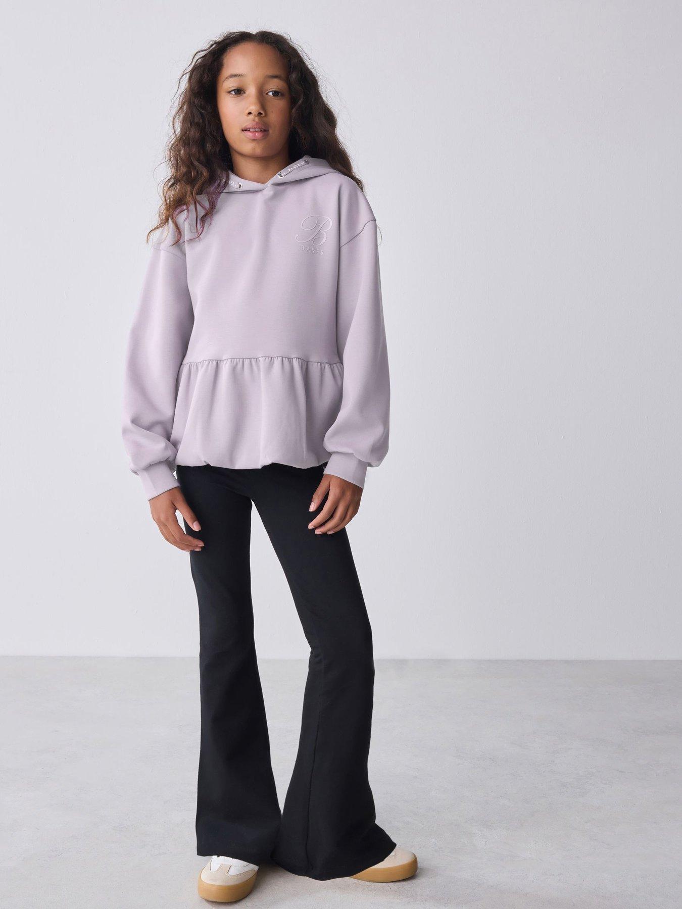  image of ted-baker-older-girls-peplum-hem-hoodie-purple