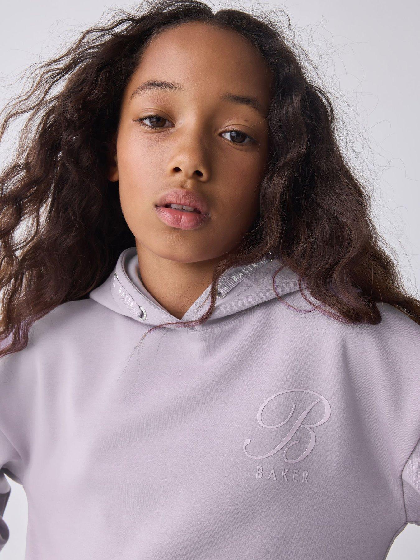  image of ted-baker-older-girls-peplum-hem-hoodie-purple