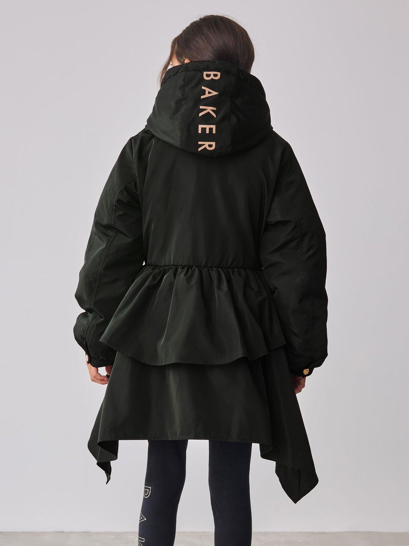 Image 2 of 6 of Ted Baker Older Girls Bow Coat - Black