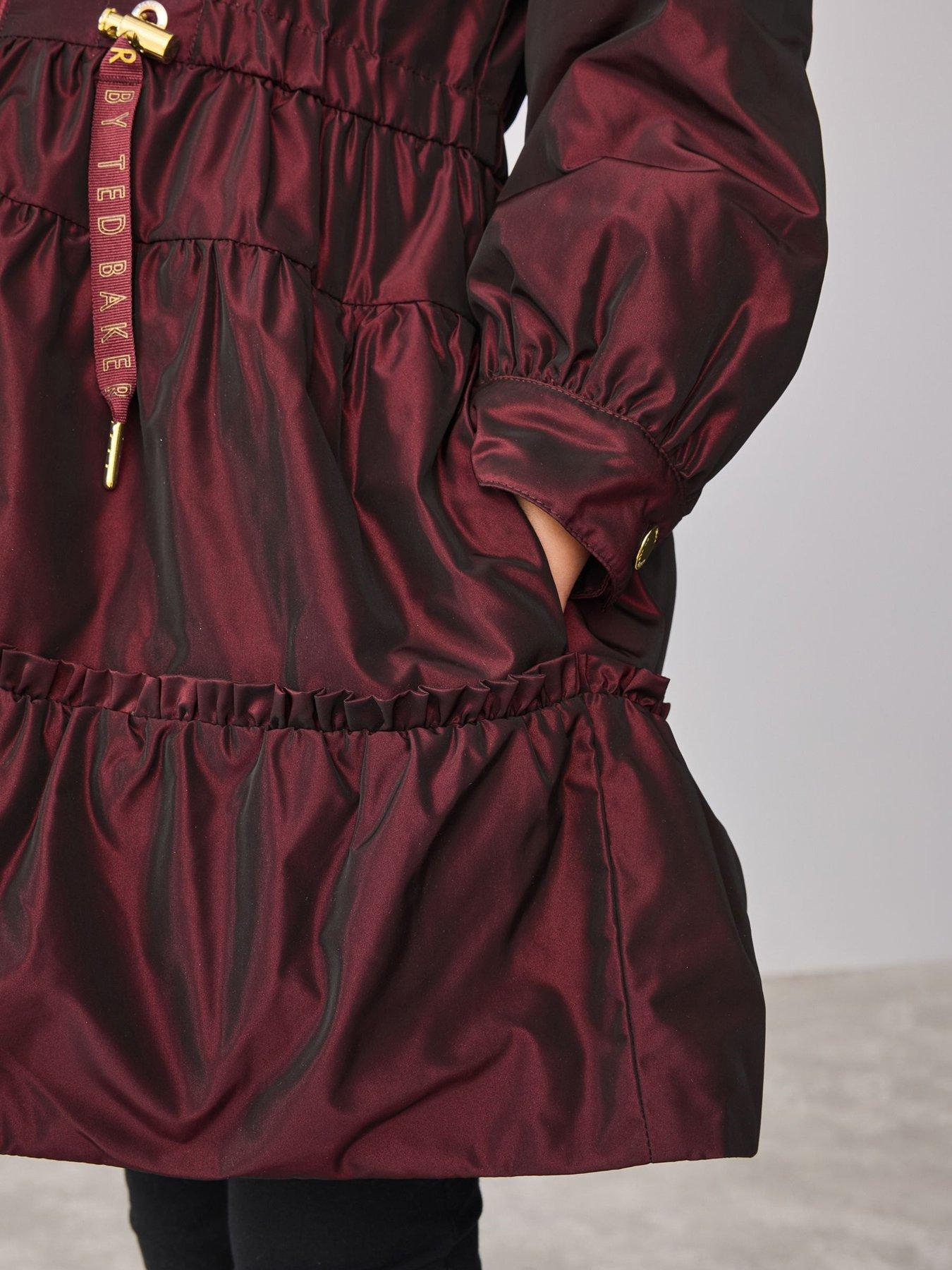  image of ted-baker-girls-tiered-coat-pink