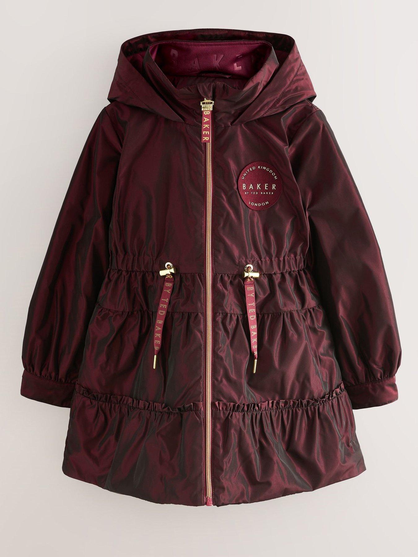  image of ted-baker-girls-tiered-coat-pink