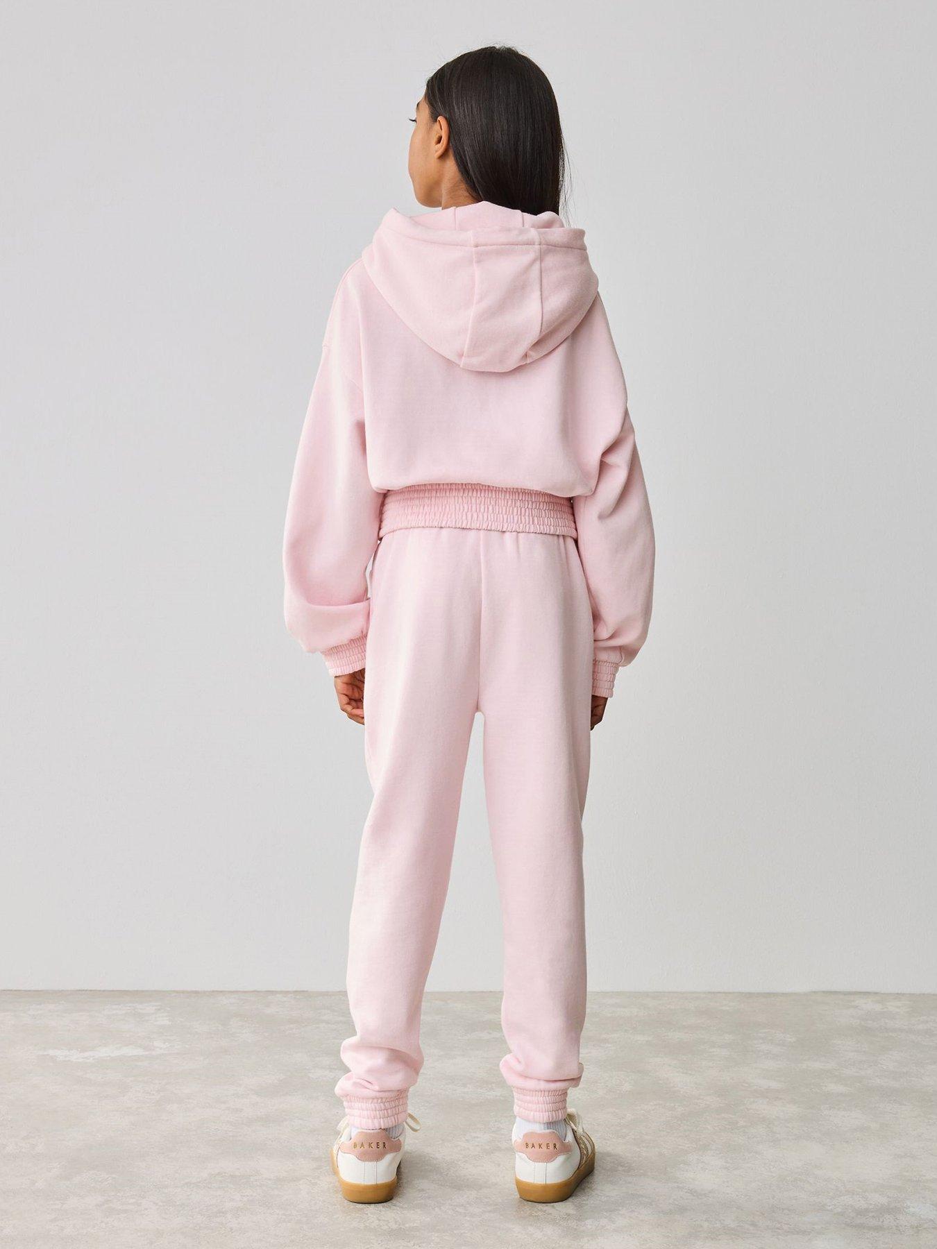 Image 3 of 7 of Ted Baker Older Girls Corset Hoodie & Jogger Set - Pink
