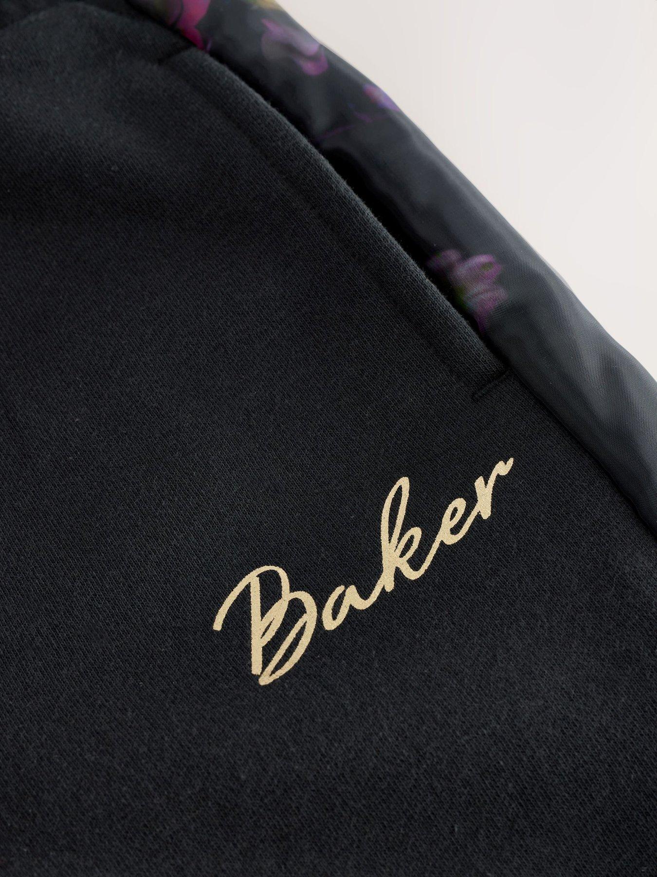  image of ted-baker-older-girls-sweat-top-amp-jogger-set-black