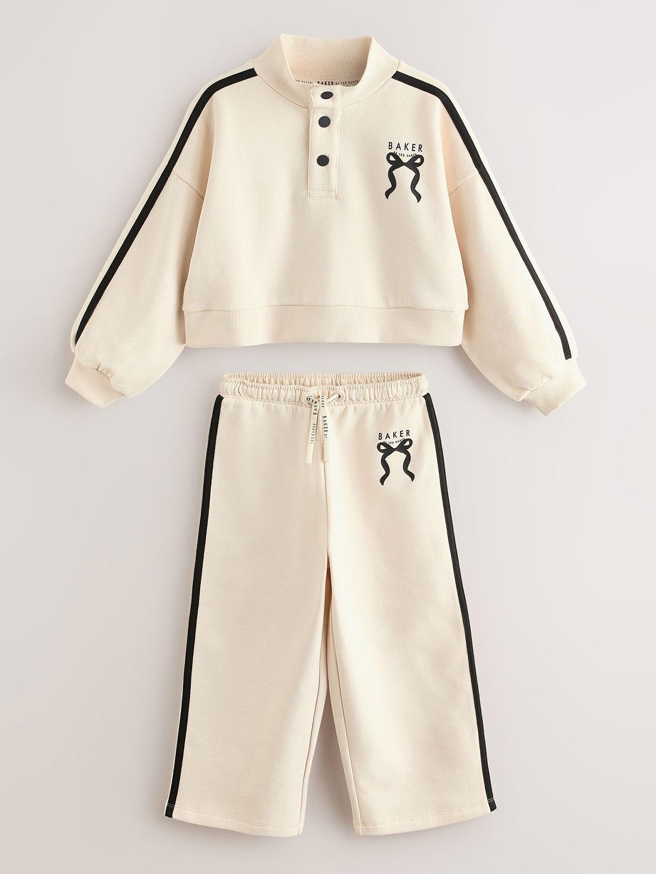 Image 2 of 7 of Ted Baker Older Girls Sweat Top &amp; Jogger Set - Beige
