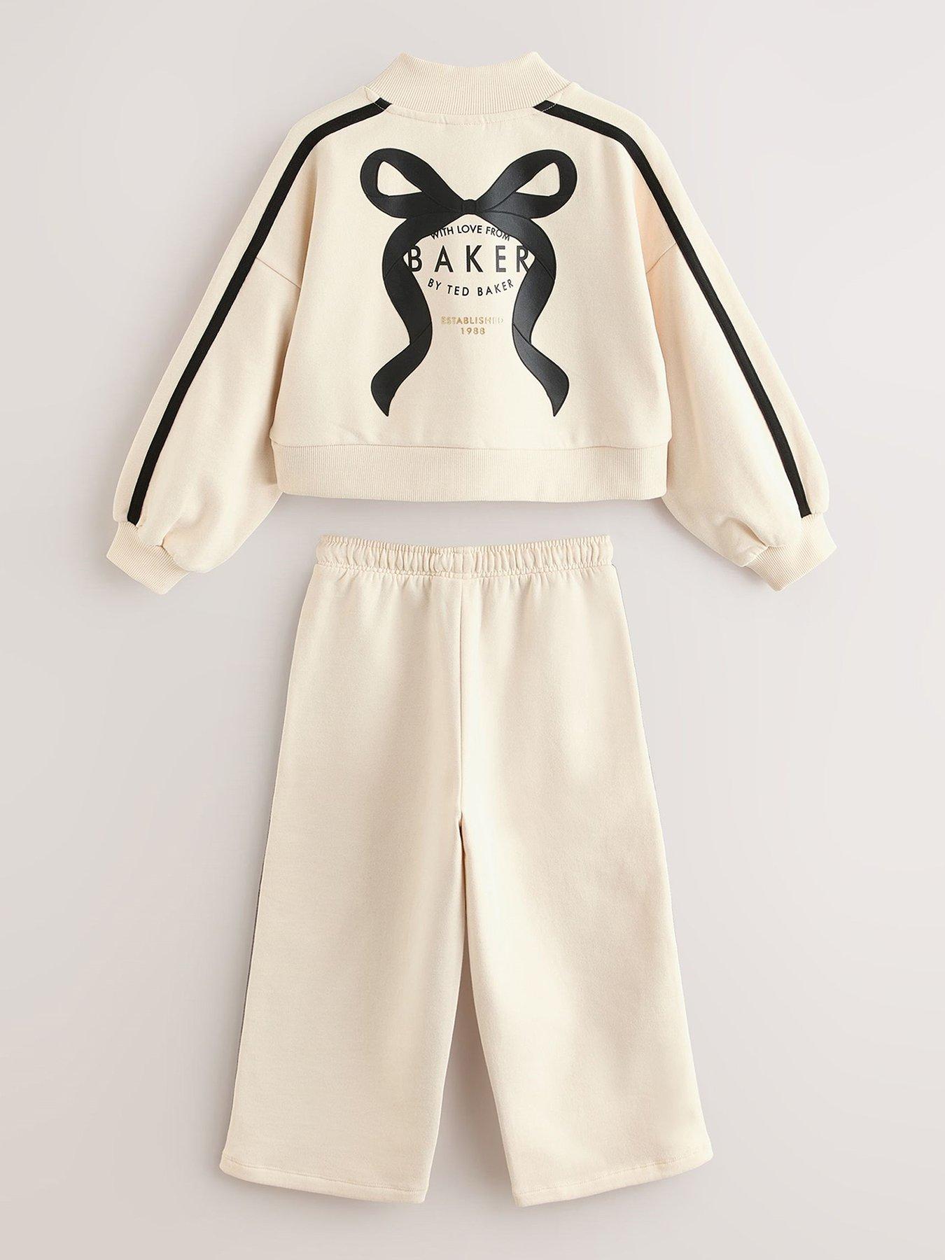 Image 3 of 7 of Ted Baker Older Girls Sweat Top &amp; Jogger Set - Beige