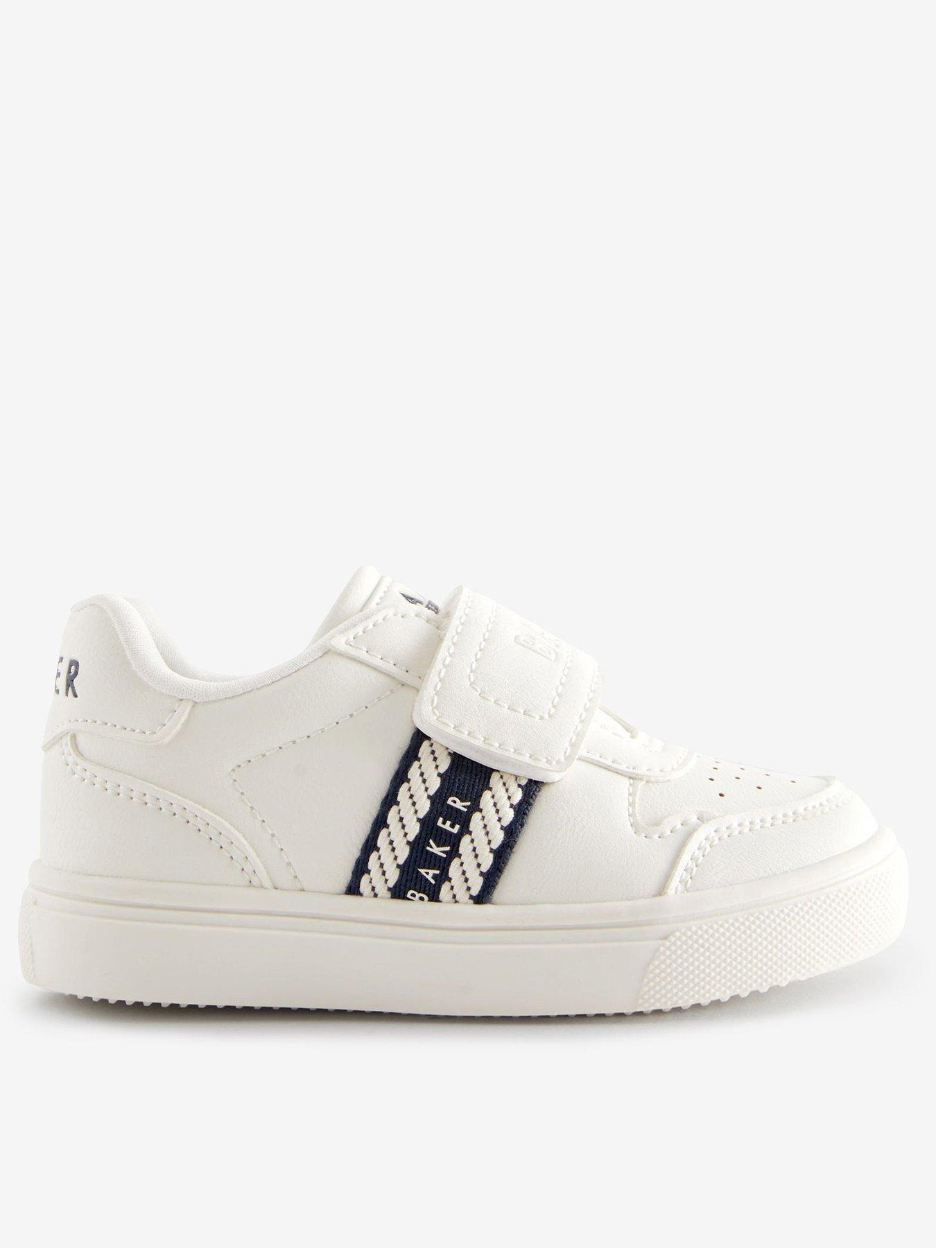 undefined Younger Boys Tape Trainer - White