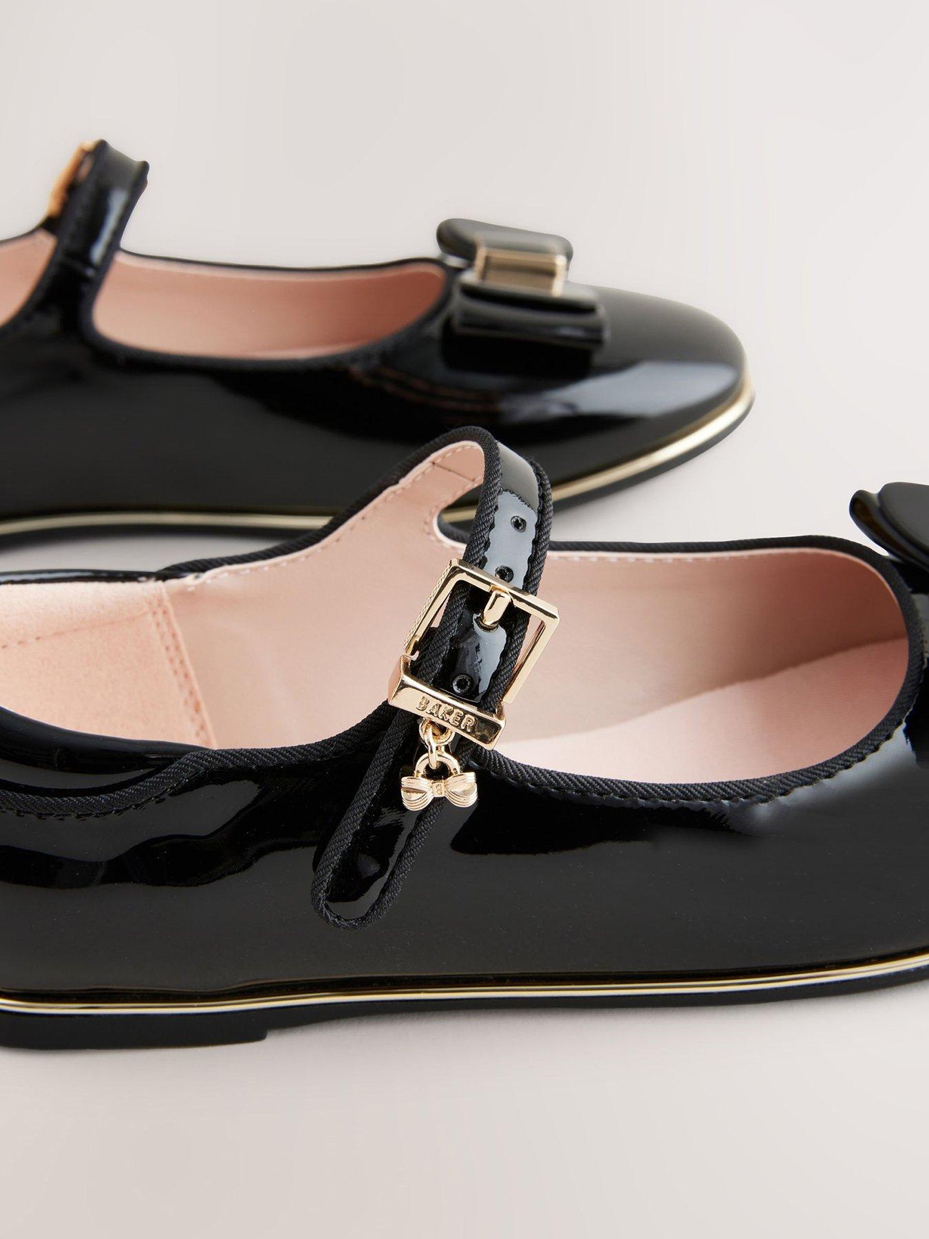 Ted Baker Girls Bow Patent Shoes Black Littlewoods