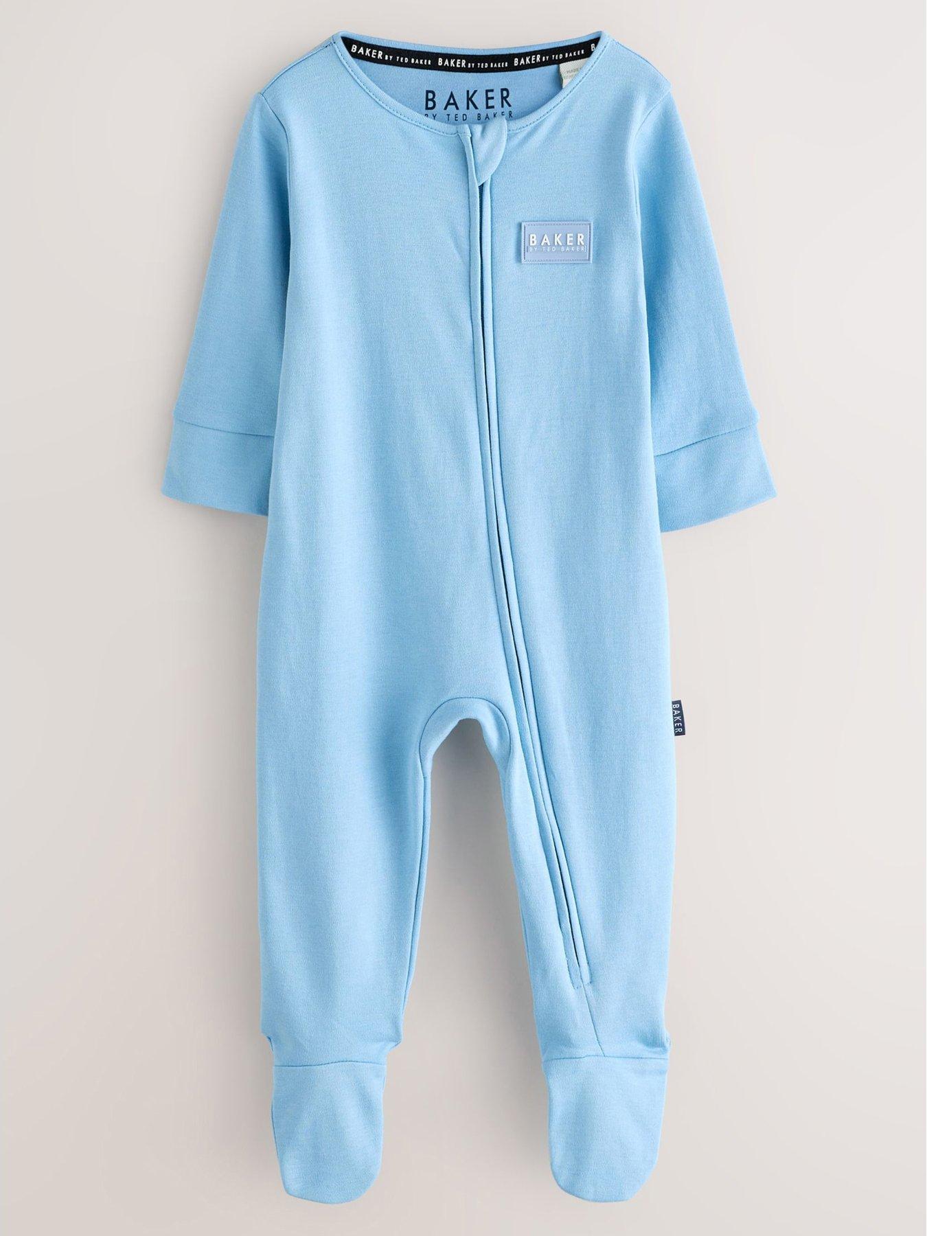 Image 6 of 7 of Ted Baker Baby Boys 3 Pack Sleepsuits - Multi