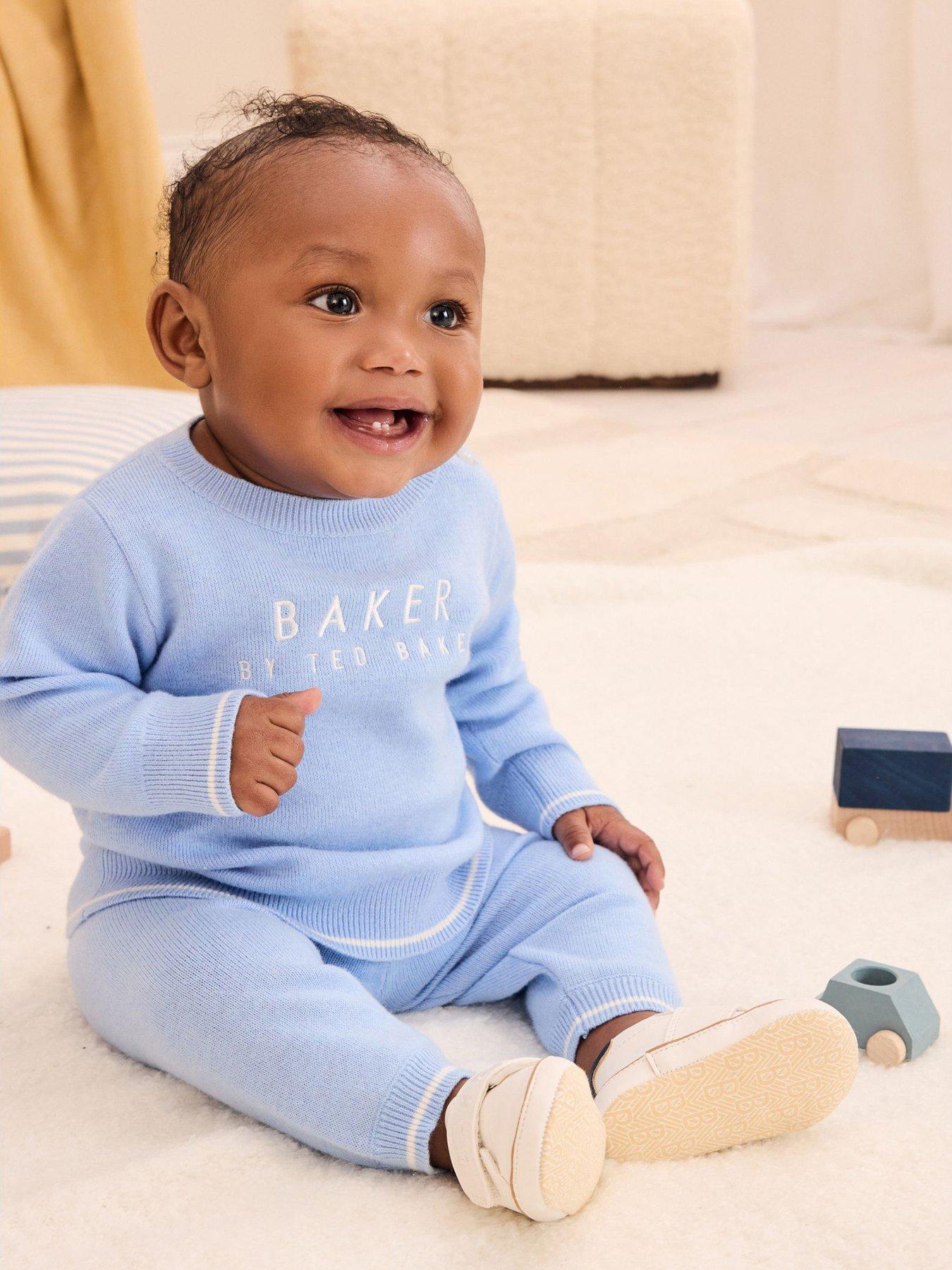 undefined Baby Boys Knitted Top  &  Jogger Set - Blue