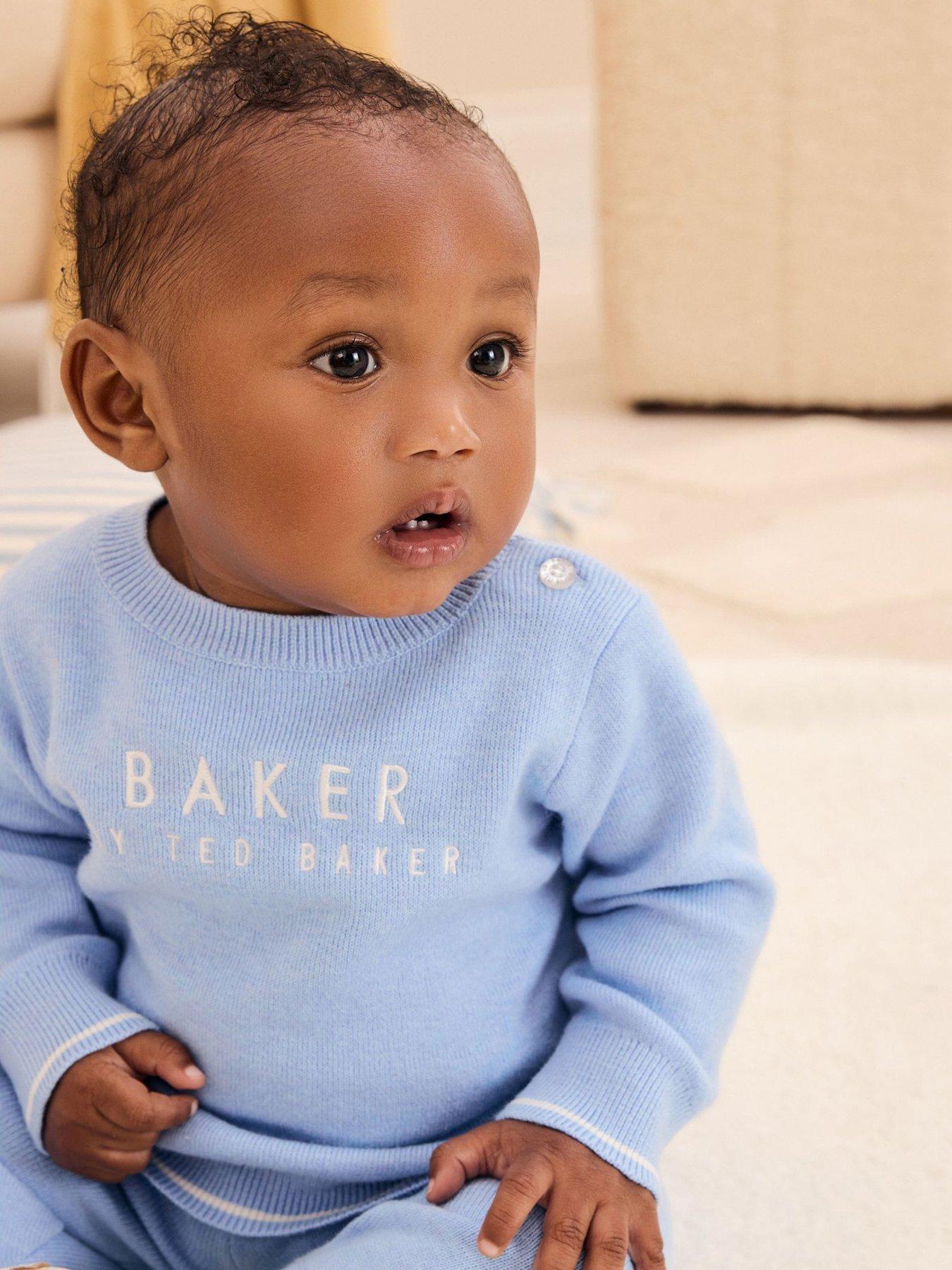 Image 6 of 7 of Ted Baker Baby Boys Knitted Top &amp; Jogger Set - Blue