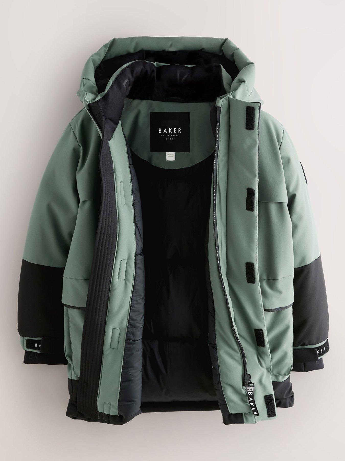 Image 1 of 5 of Ted Baker Younger Boys Colourblock Coat - Green