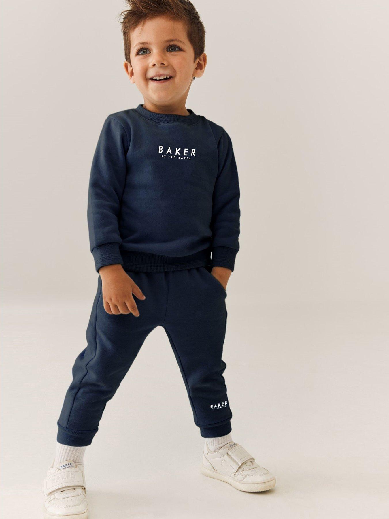 undefined Younger Boys Sweat Top & Jogger Set - Navy