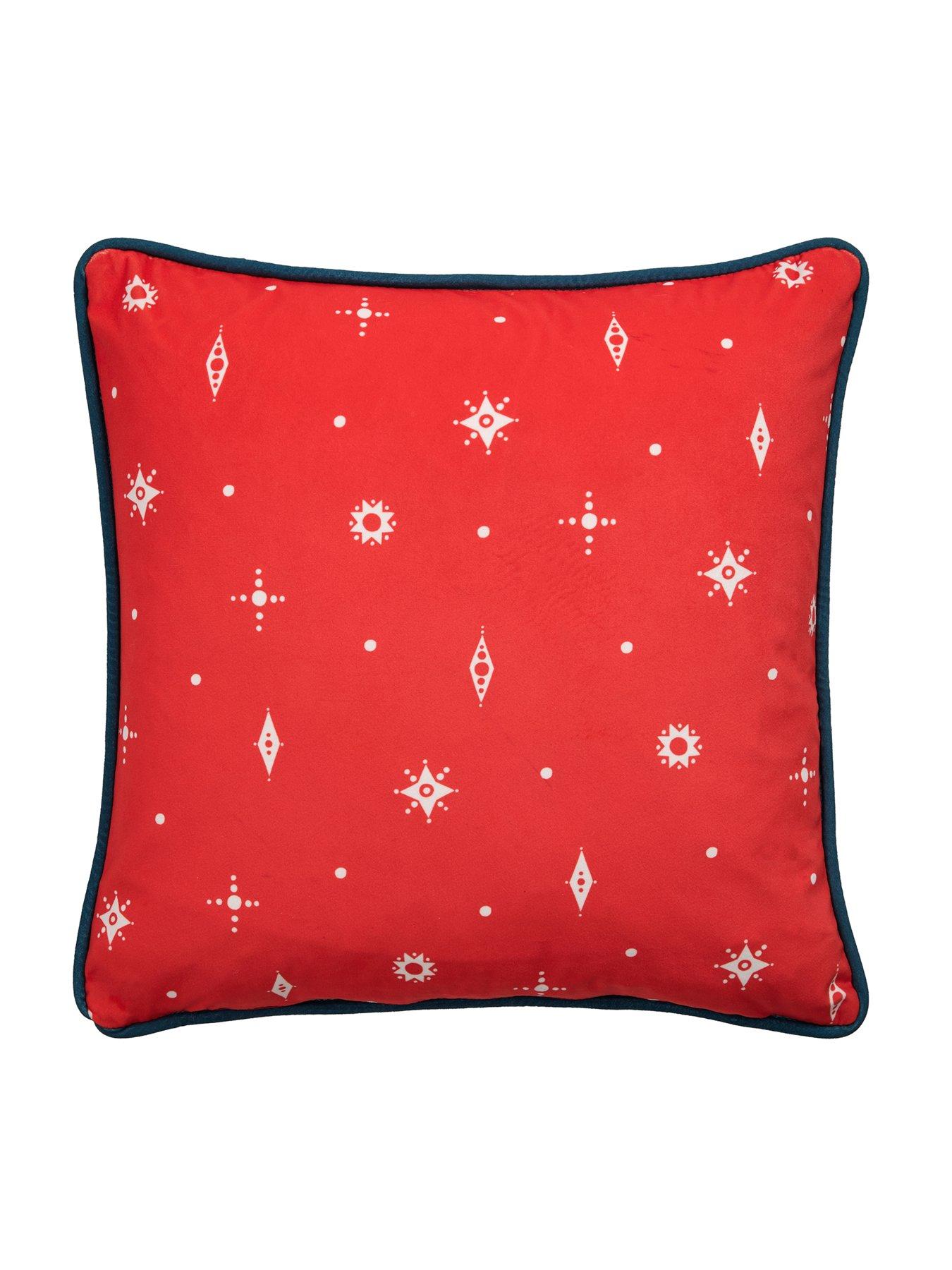  image of fusion-merry-christmas-deer-velvet-43-x-43cm-filled-cushion