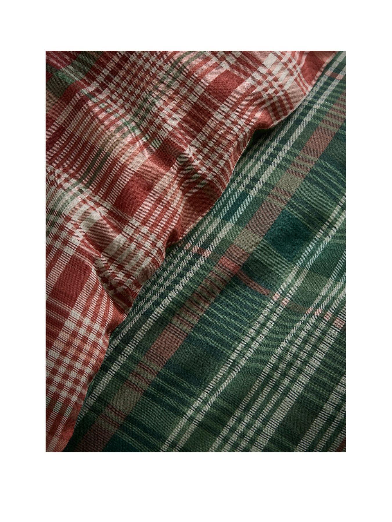 Image 2 of 4 of Dreams & Drapes Bennet Check -brushed Cotton King Duvet Cover Set