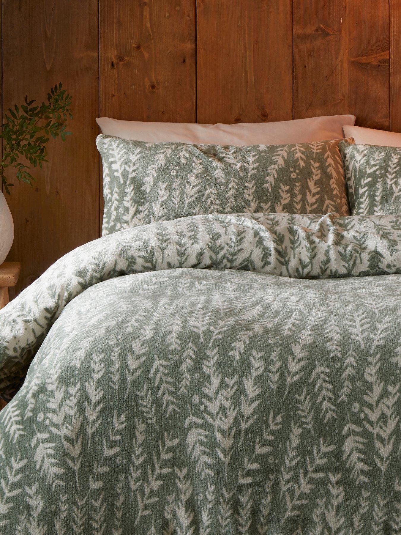  image of fusion-winter-foliage--fleece-single-duvet-cover-set