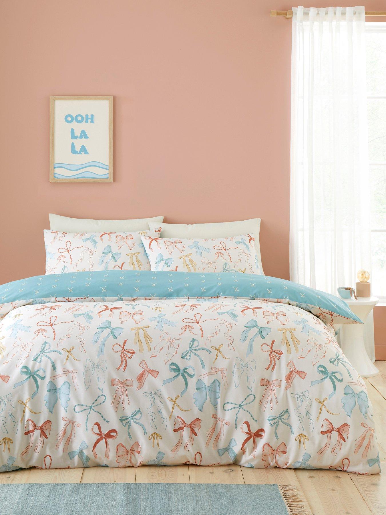 Fusion Evelyn Reversible Bow Print Duvet Cover Set