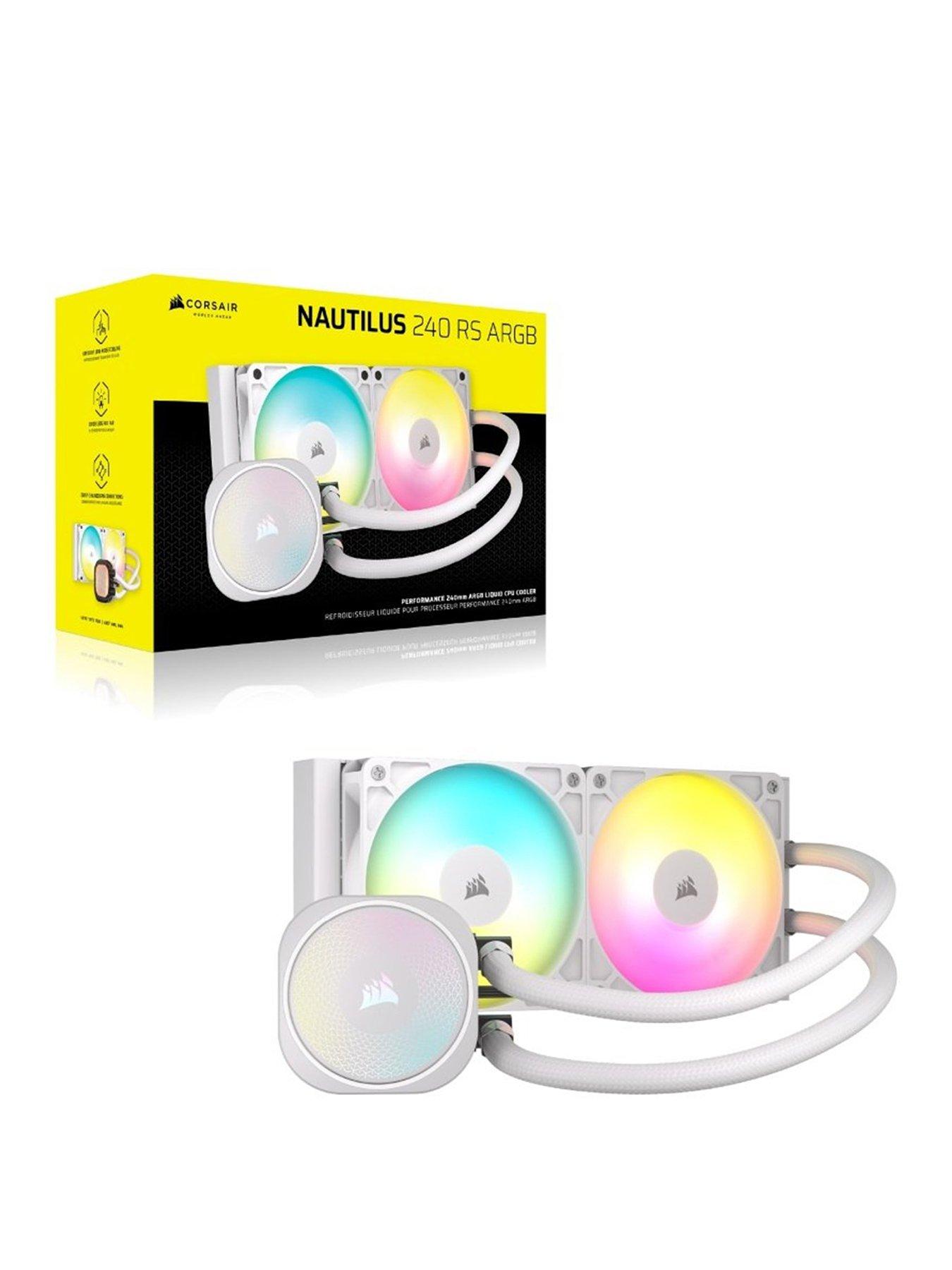CORSAIR NAUTILUS 240 ARGB White, 240mm Radiator, Liquid CPU Cooler
