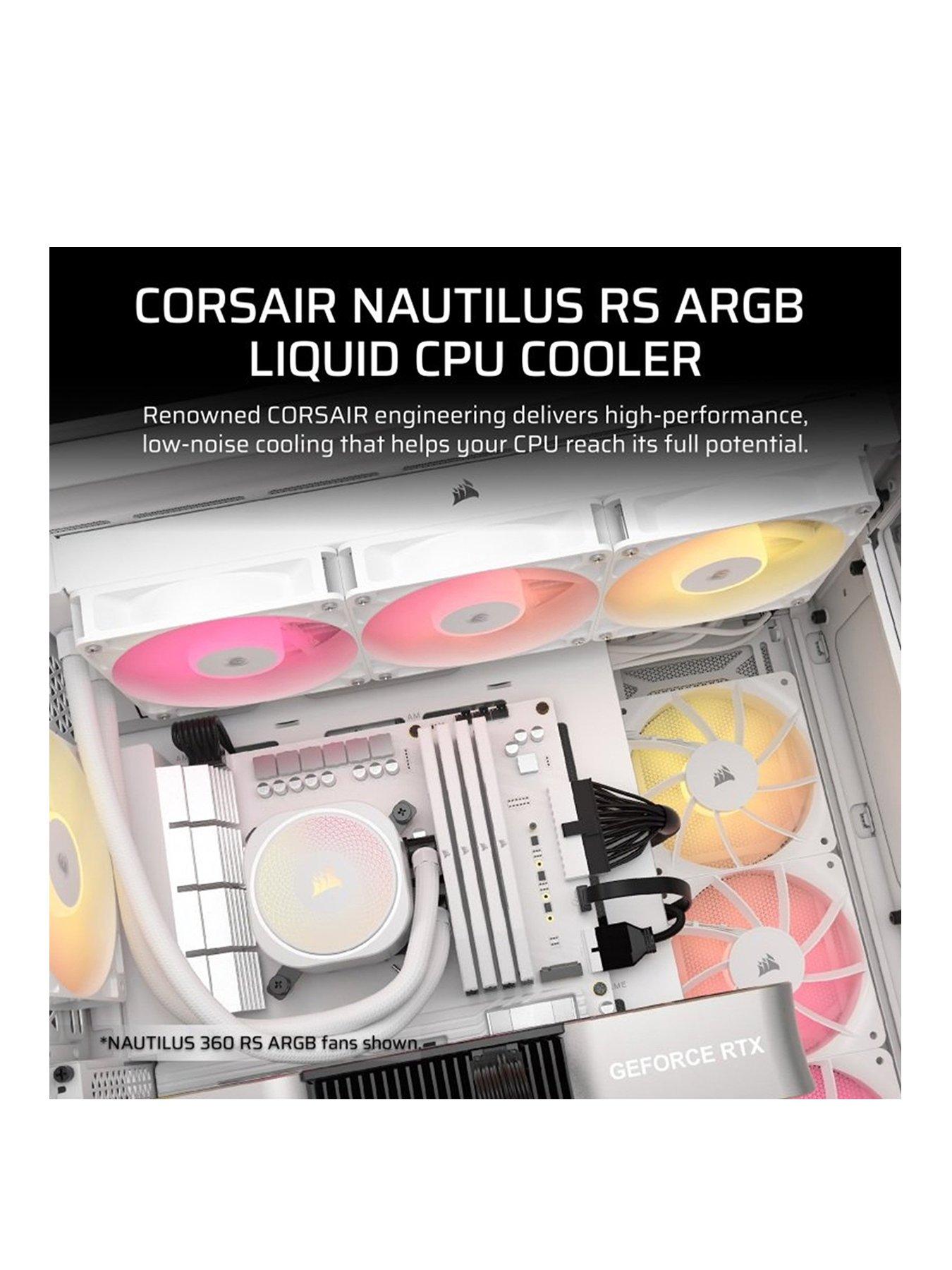  image of corsair-nautilus-240-argb-white-240mm-radiator-liquid-cpu-cooler