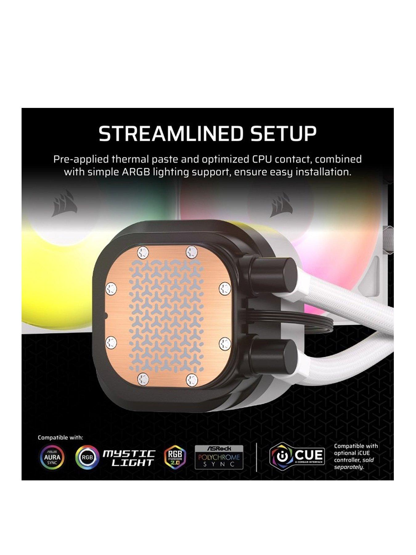  image of corsair-nautilus-240-argb-white-240mm-radiator-liquid-cpu-cooler