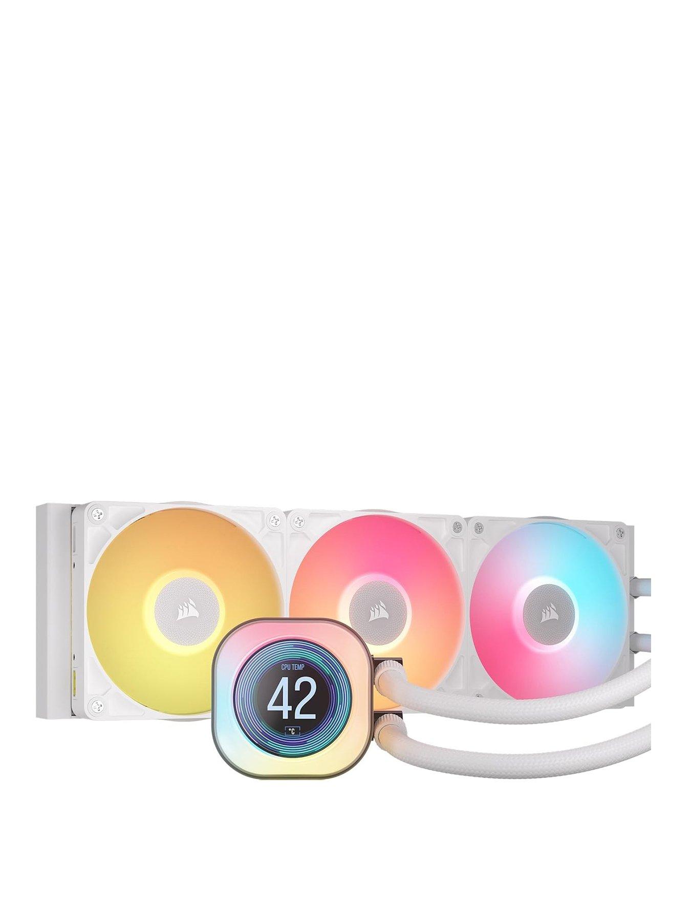CORSAIR iCUE LINK TITAN 360 RX LCD White AIO, 360mm Radiator, Liquid CPU Cooler