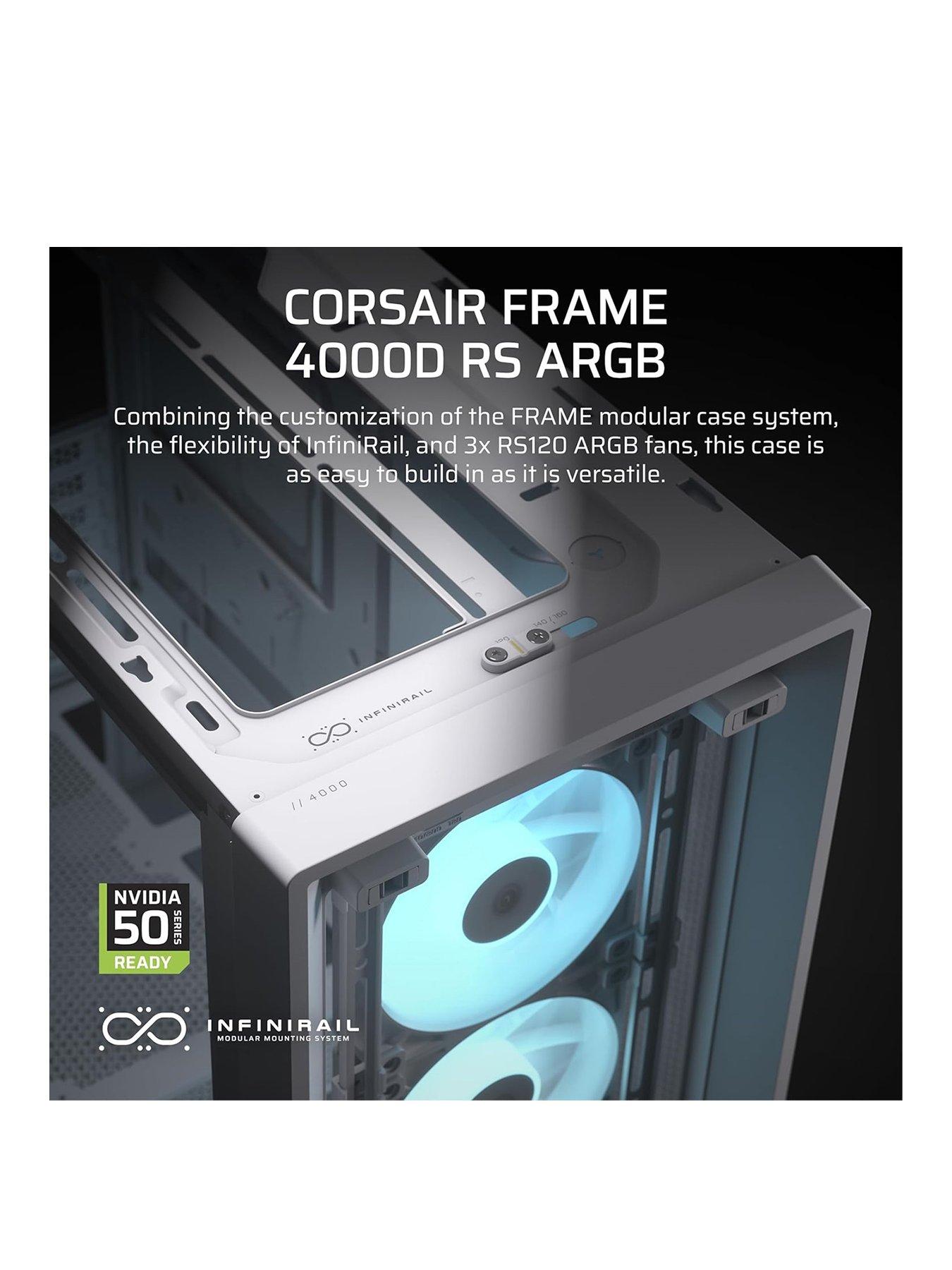 Image 2 of 7 of CORSAIR FRAME 4000D RS ARGB Mid-Tower - White