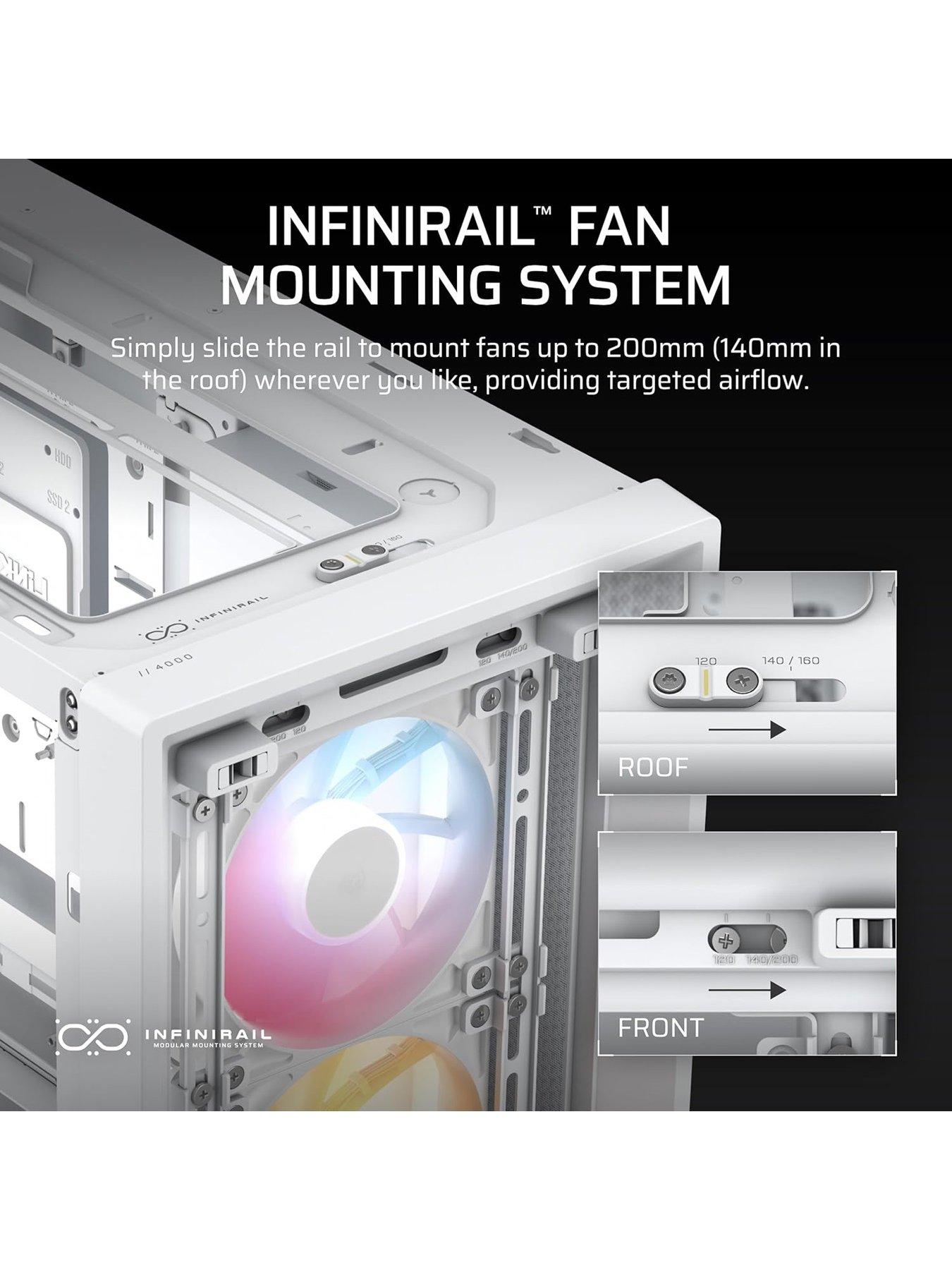 Image 6 of 7 of CORSAIR FRAME 4000D RS ARGB Mid-Tower - White