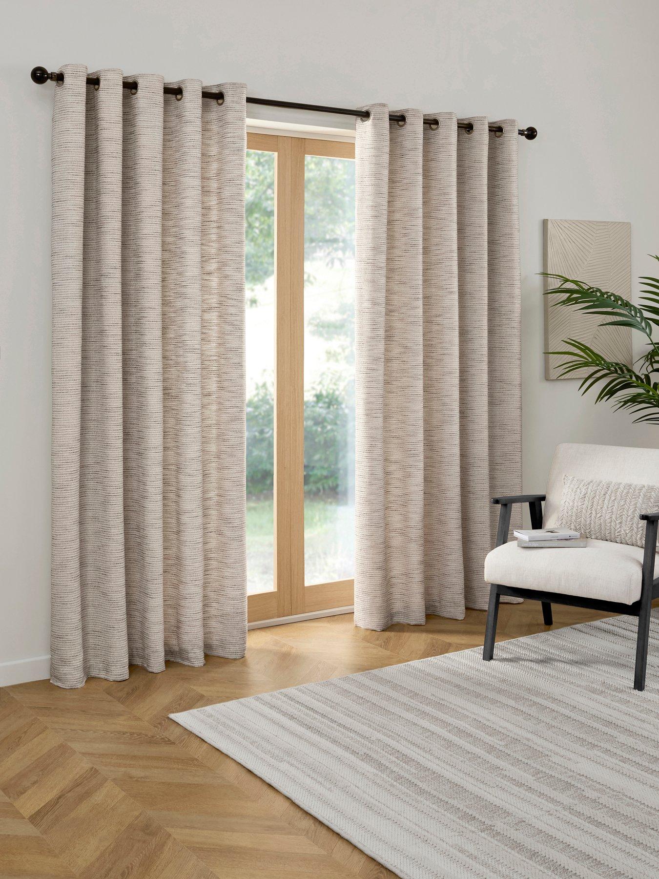 undefined Talon Jacquard Pair Of Eyelet Curtains