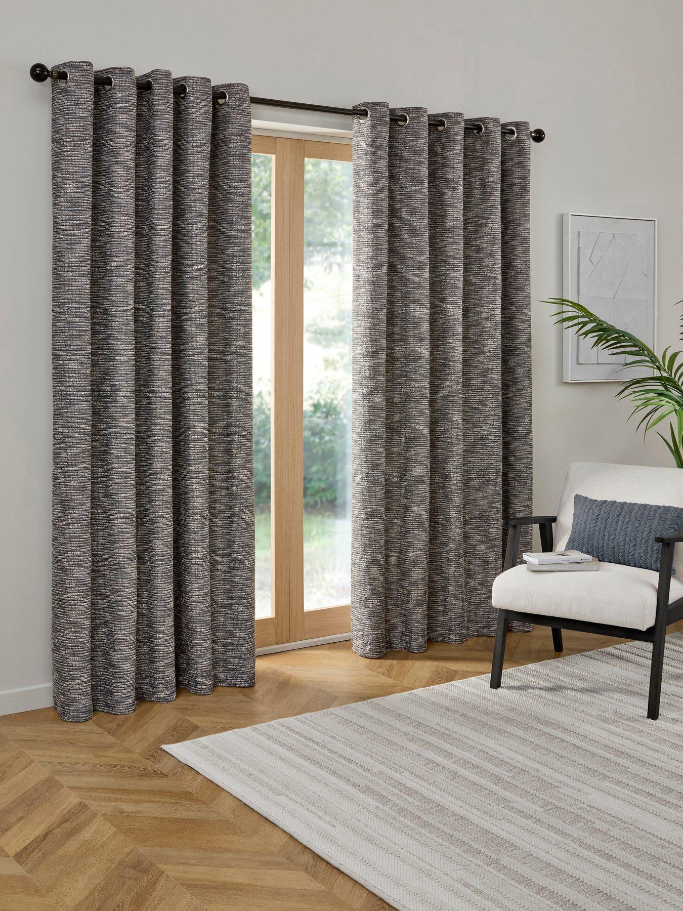 undefined Talon Jacquard Pair Of Eyelet Curtains