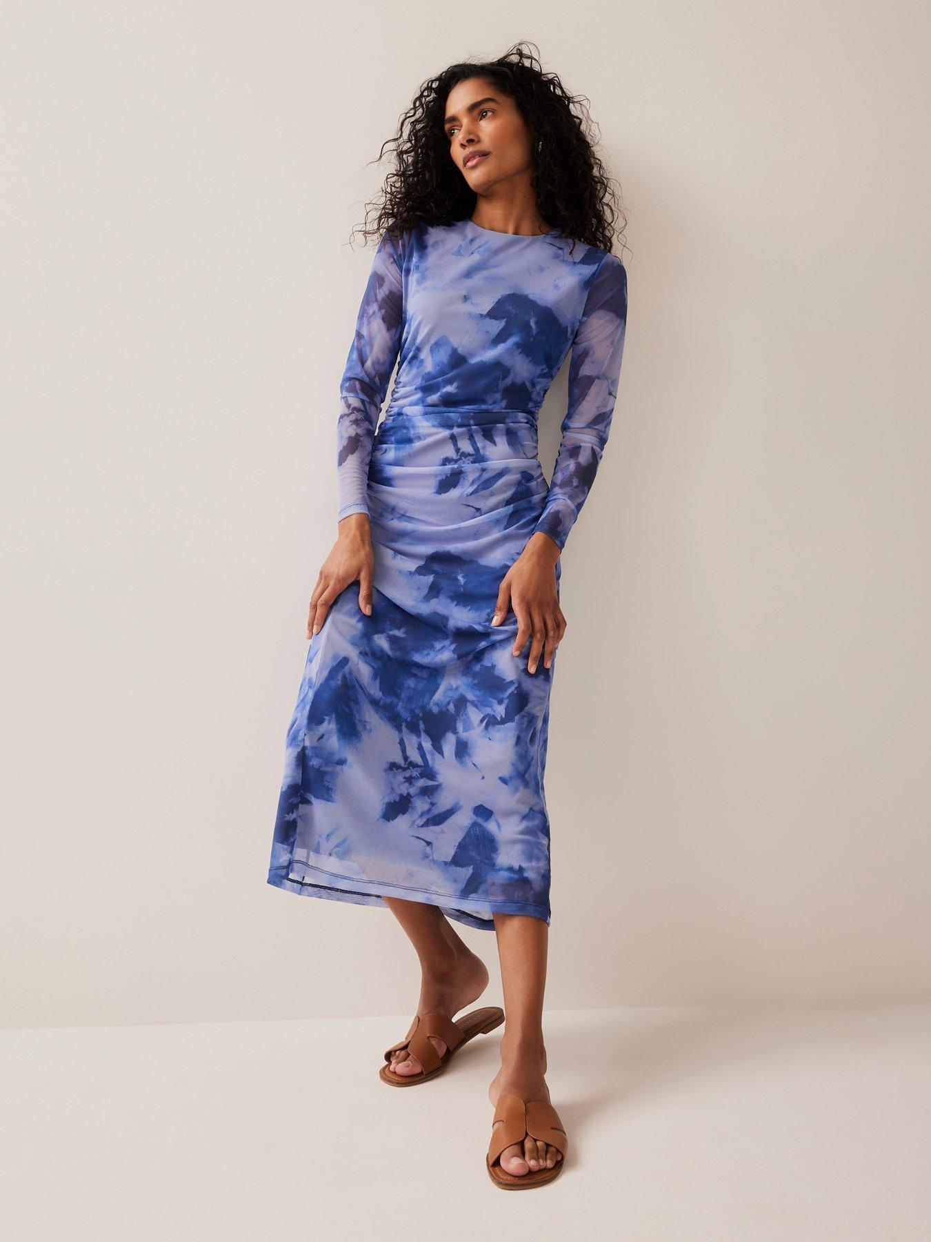 mint-velvet-abstract-print-mesh-midi-dress-blue