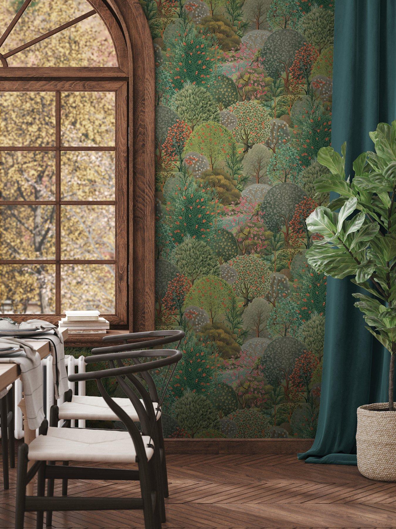 Holden Decor Tree Tapestry Wallpaper - Green