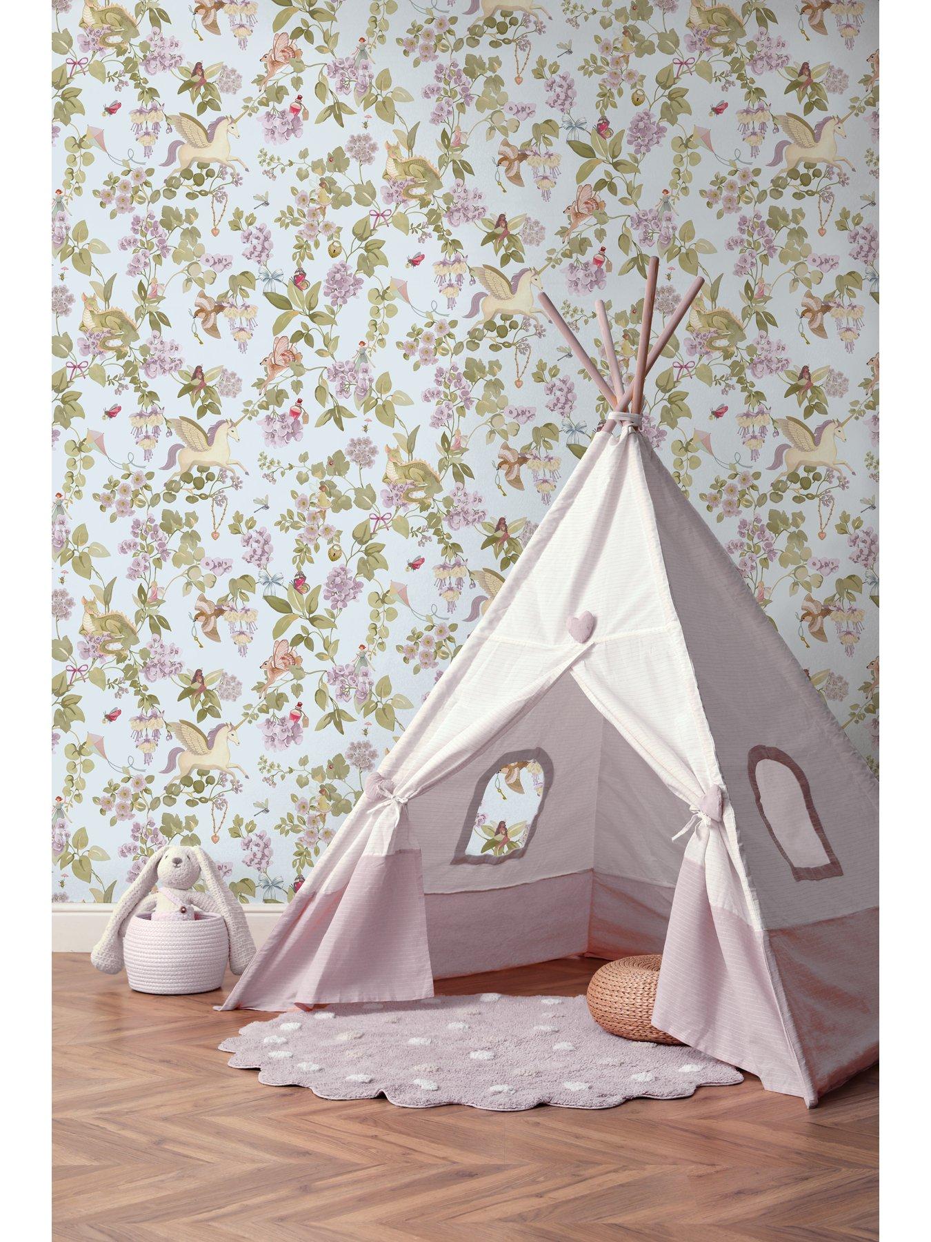 Image 4 of 5 of Holden Decor Away With The Fairies Wallpaper - Sky Blue