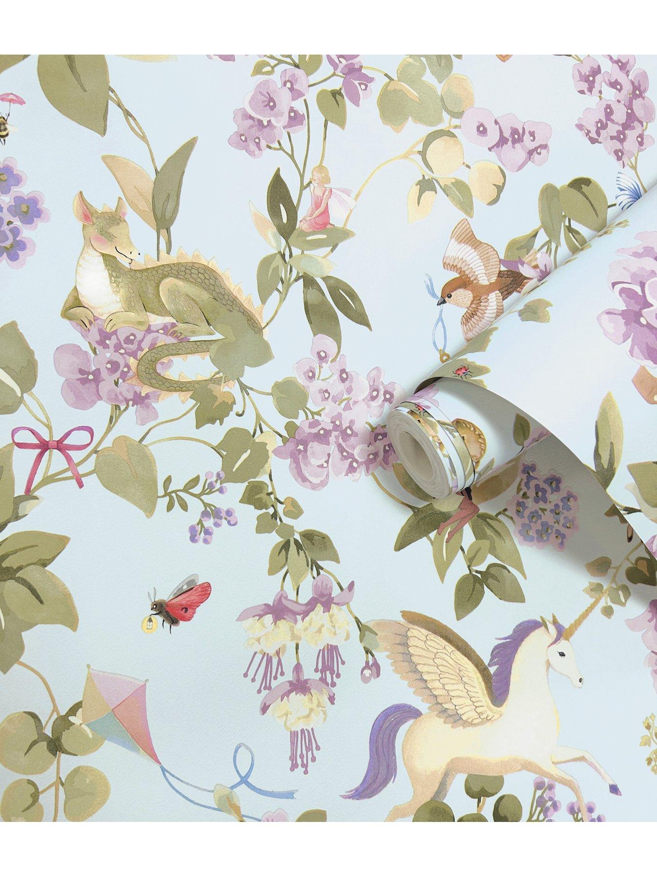 Image 5 of 5 of Holden Decor Away With The Fairies Wallpaper - Sky Blue