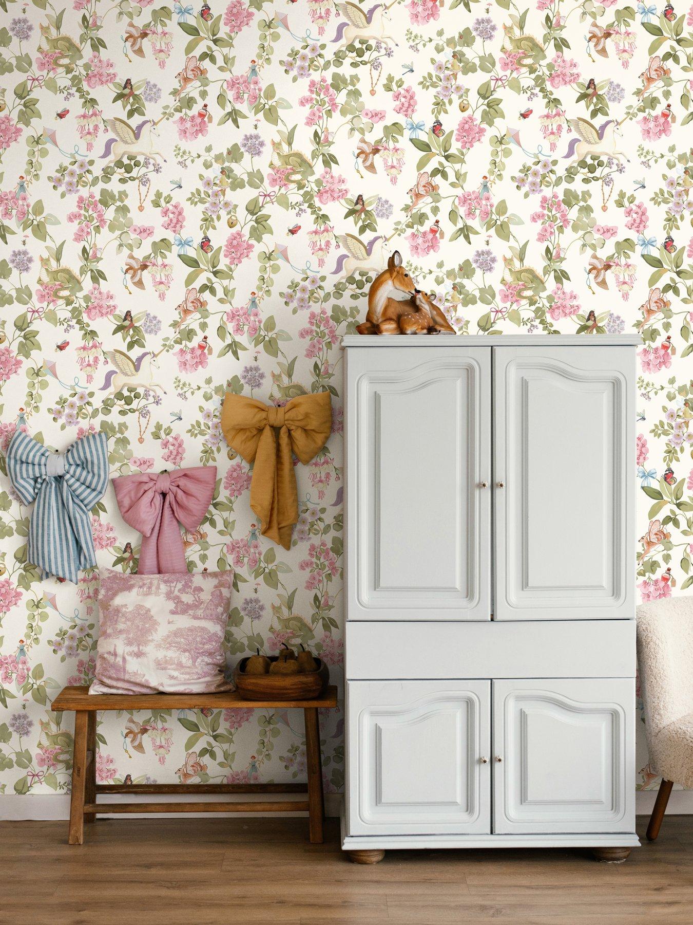 undefined Away With The Fairies Wallpaper - Cream/multi