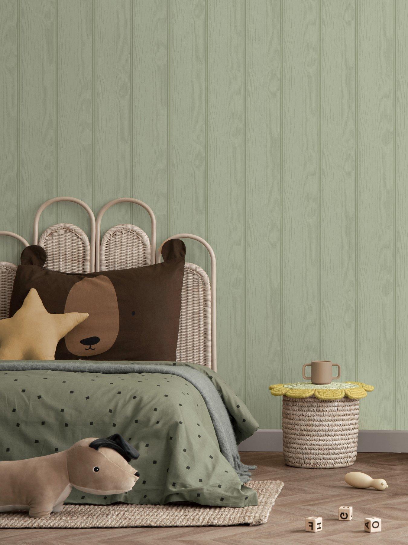 undefined Tongue & Groove Wallpaper - Sage Green