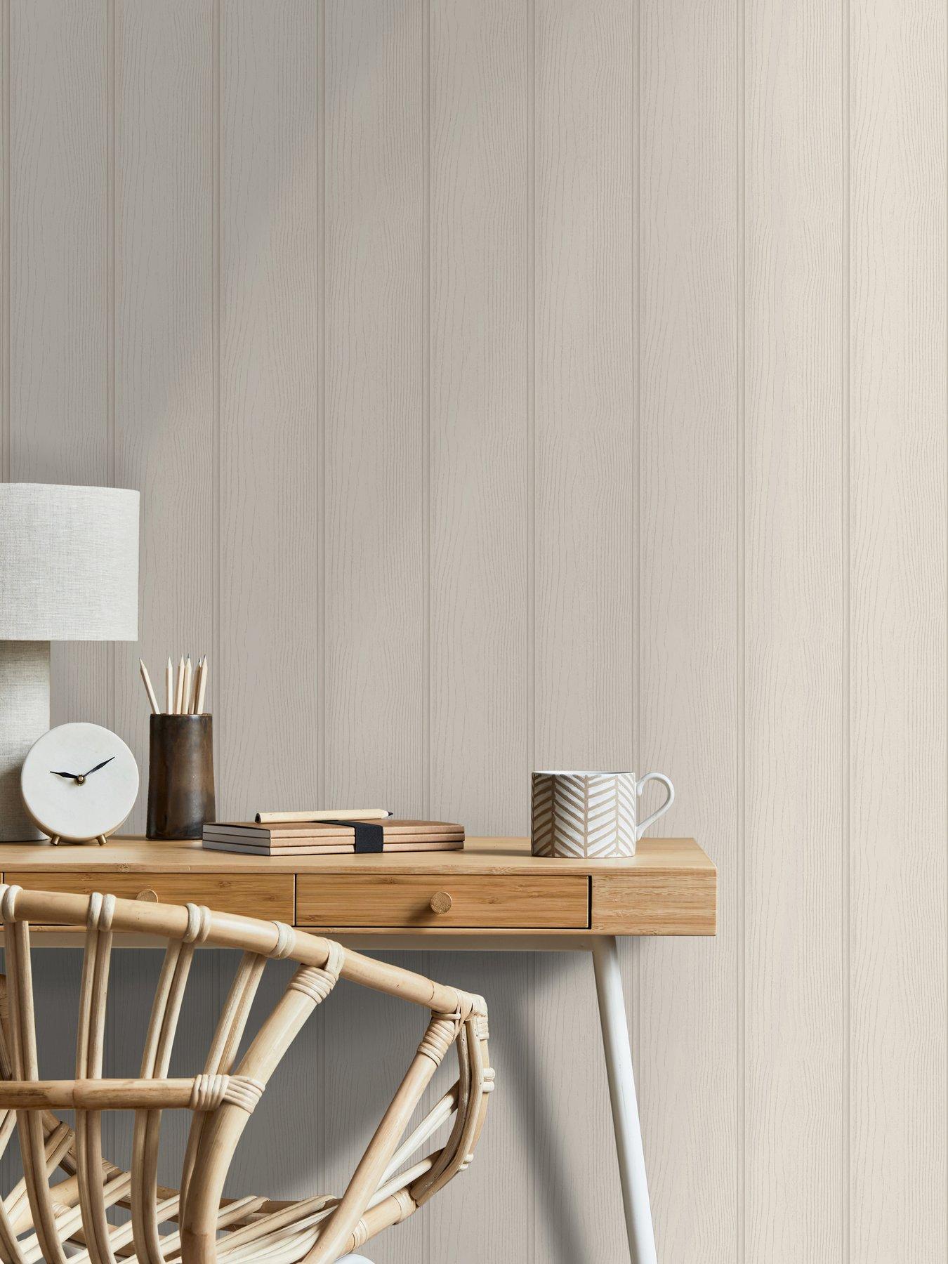 undefined Tongue & Groove Wallpaper - Beige
