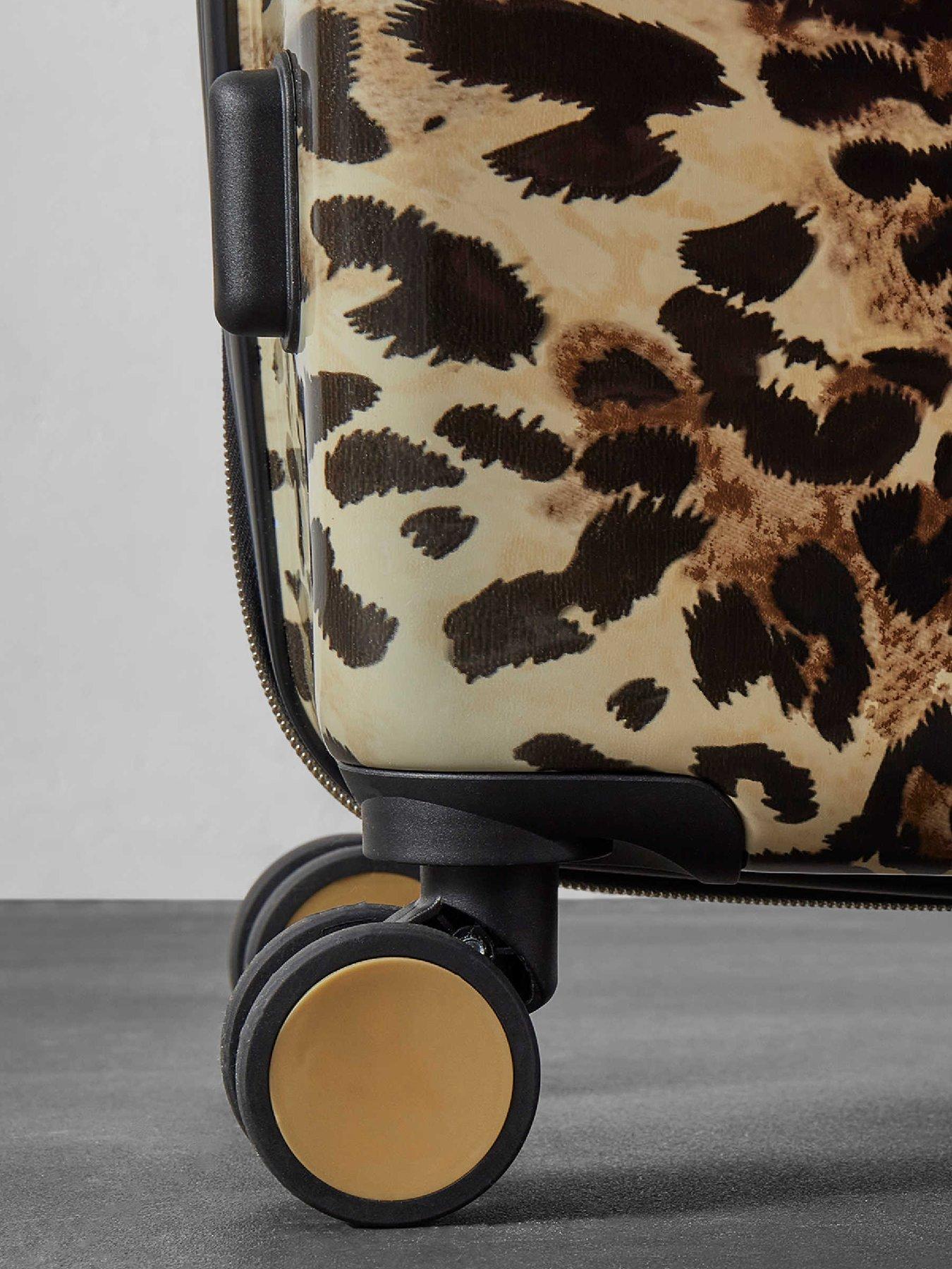 Image 3 of 5 of Rock Luggage Savannah Leopard Print Small Suitcase