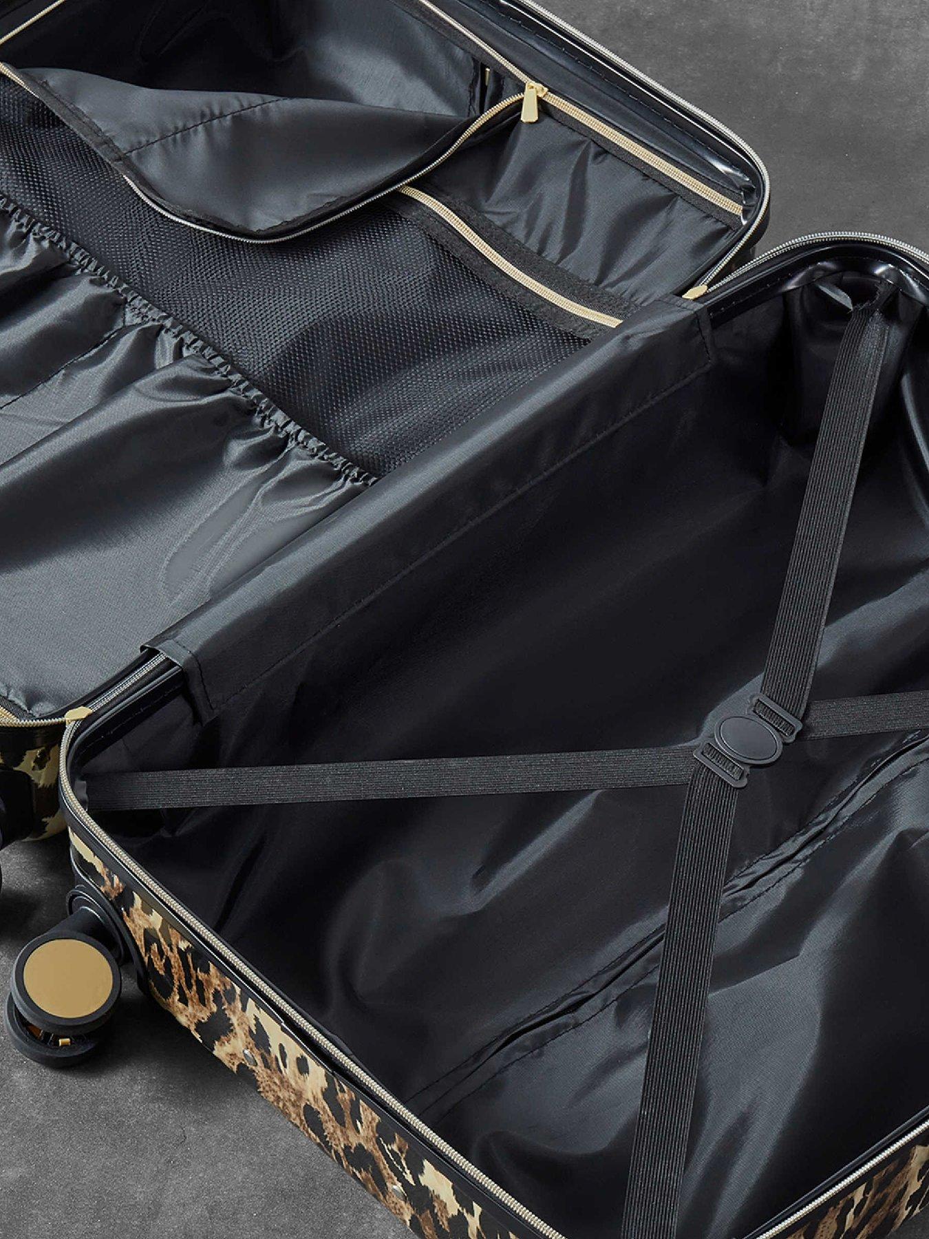 Image 4 of 5 of Rock Luggage Savannah Leopard Print Small Suitcase