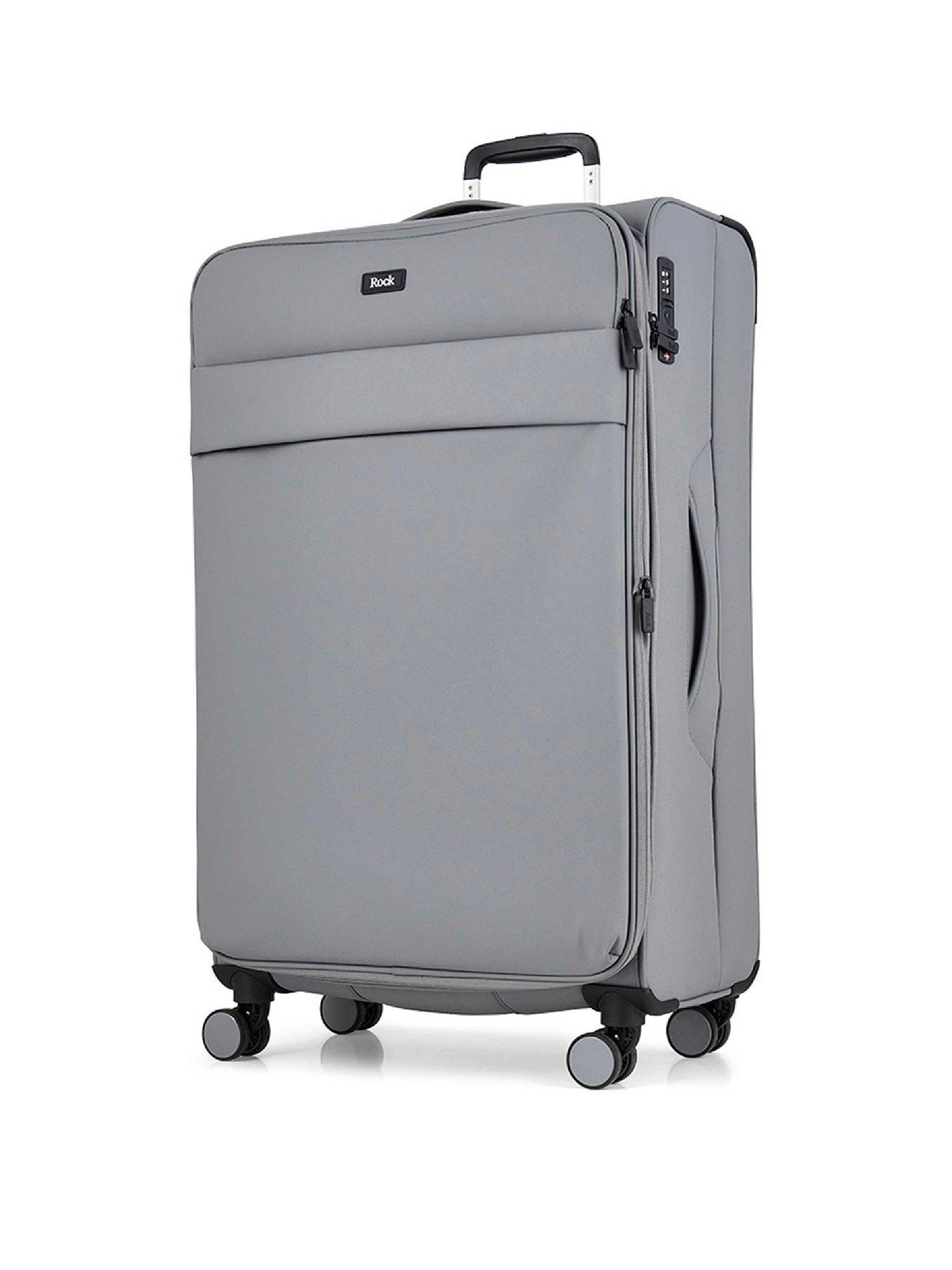 Image 2 of 6 of Rock Luggage Harper Grey 3 Piece Suitcase Set