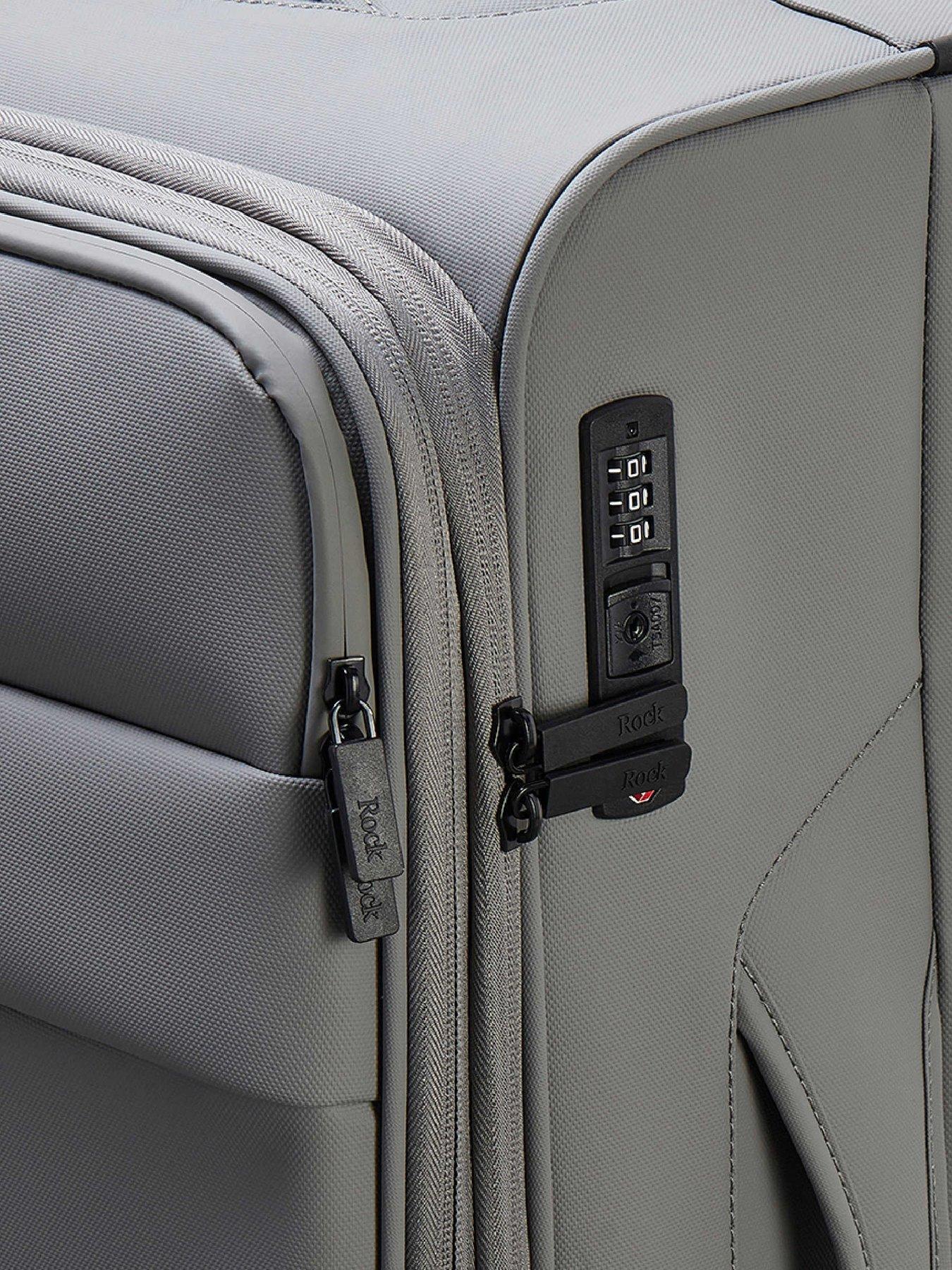 Image 6 of 6 of Rock Luggage Harper Grey 3 Piece Suitcase Set