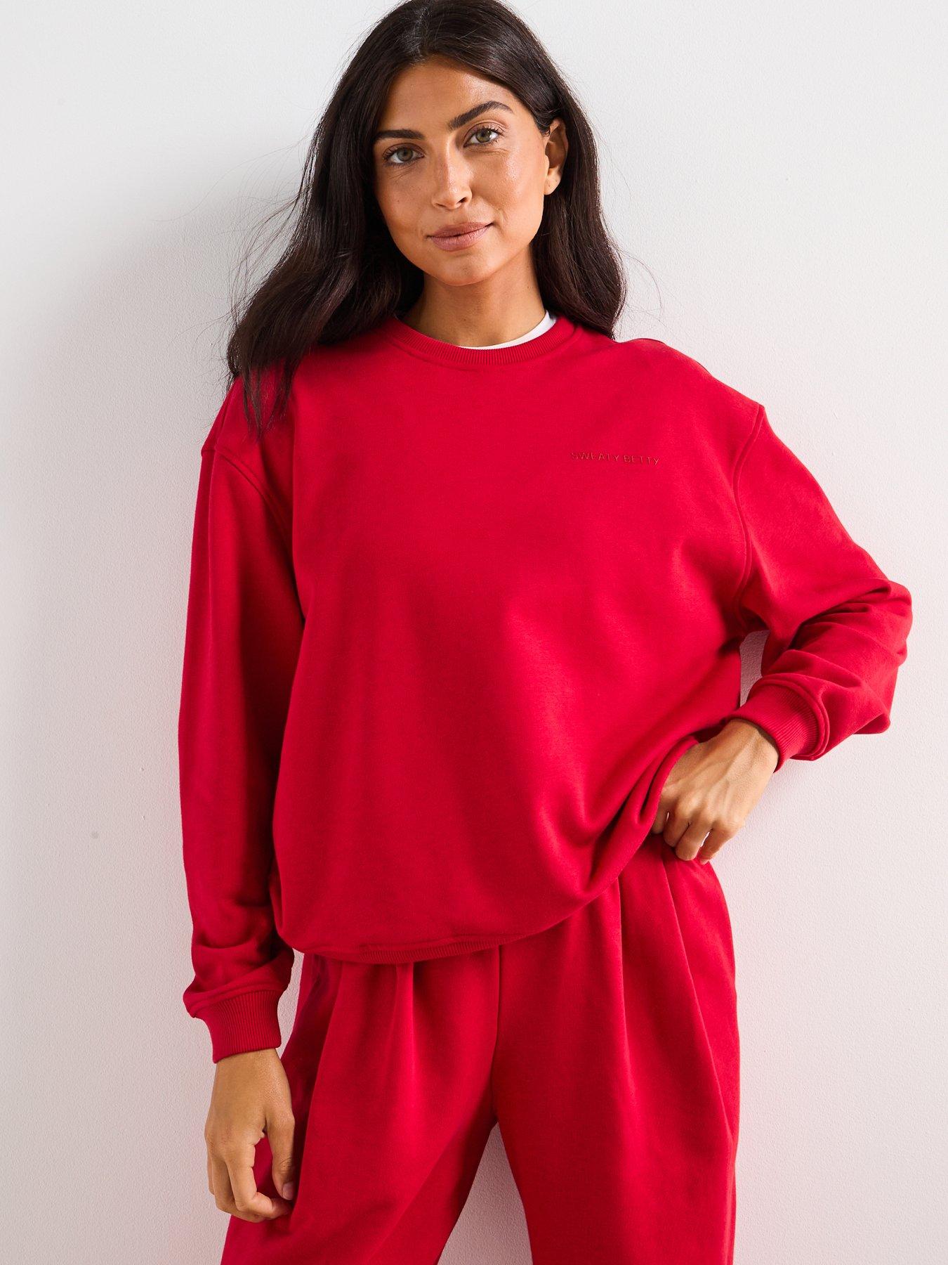 undefined Womens Training Revive Crew Neck Sweatshirt - Red