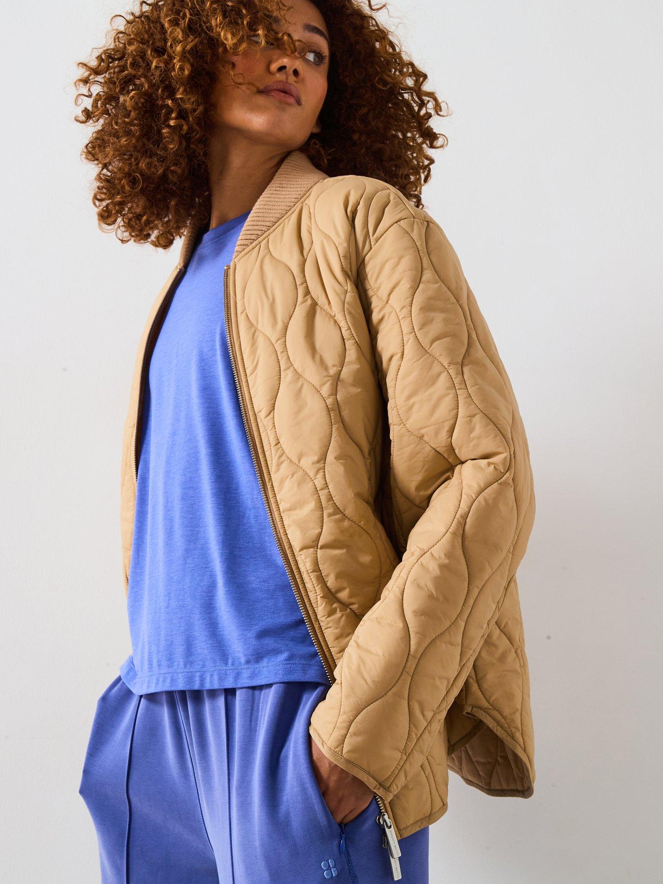 Image 1 of 6 of Sweaty Betty Womens On The Move Jacket - Beige