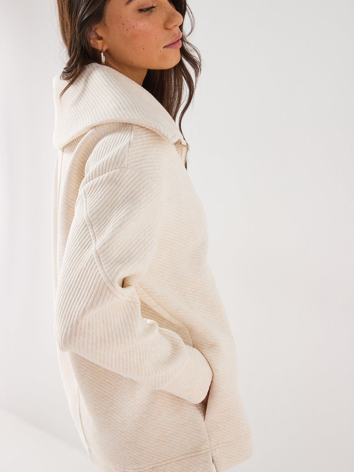  image of sweaty-betty-womens-training-radiant-half-zip-sweatshirt-beige