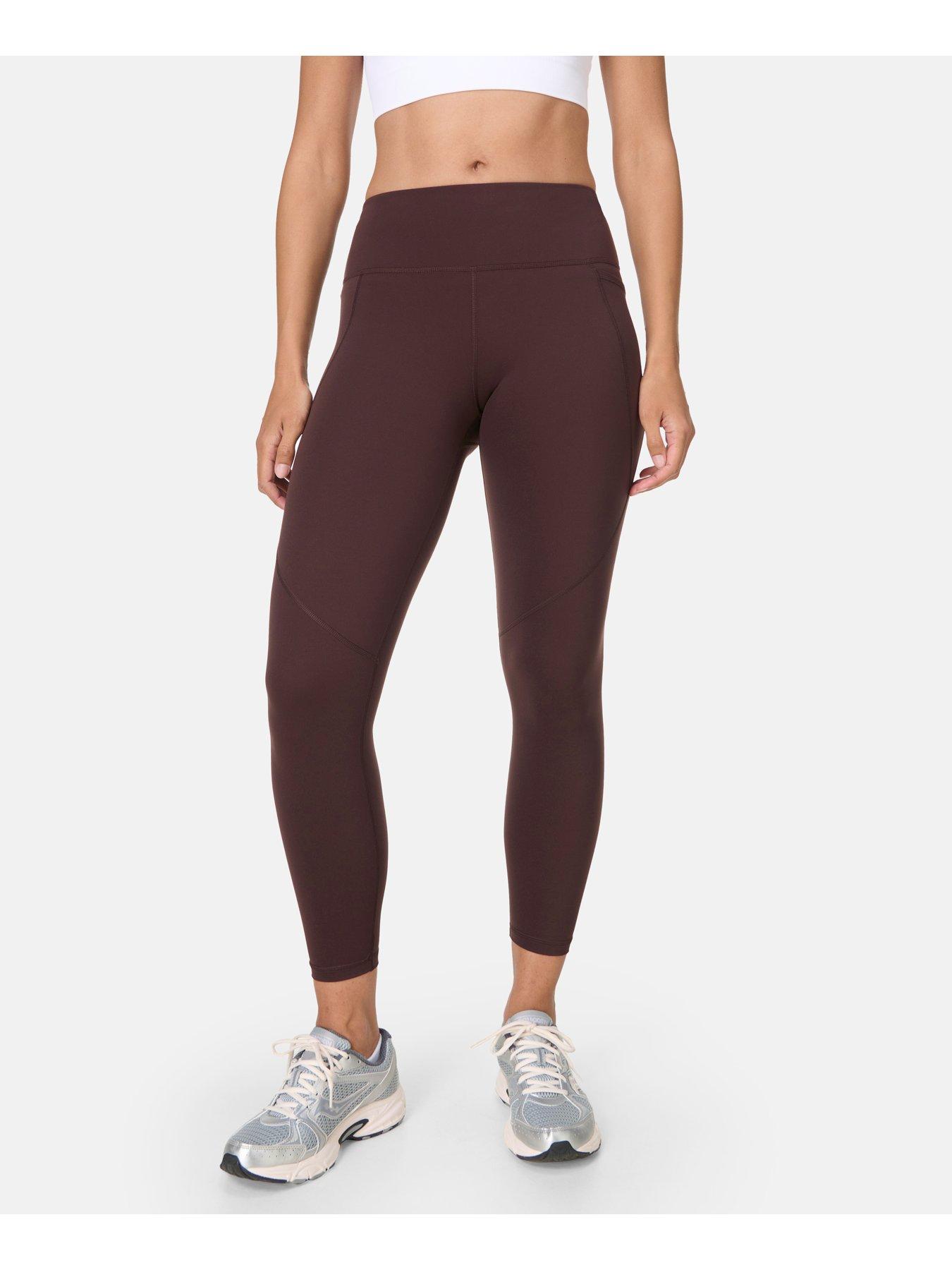 undefined Womens Training Power 7/8 Workout Tights - Brown