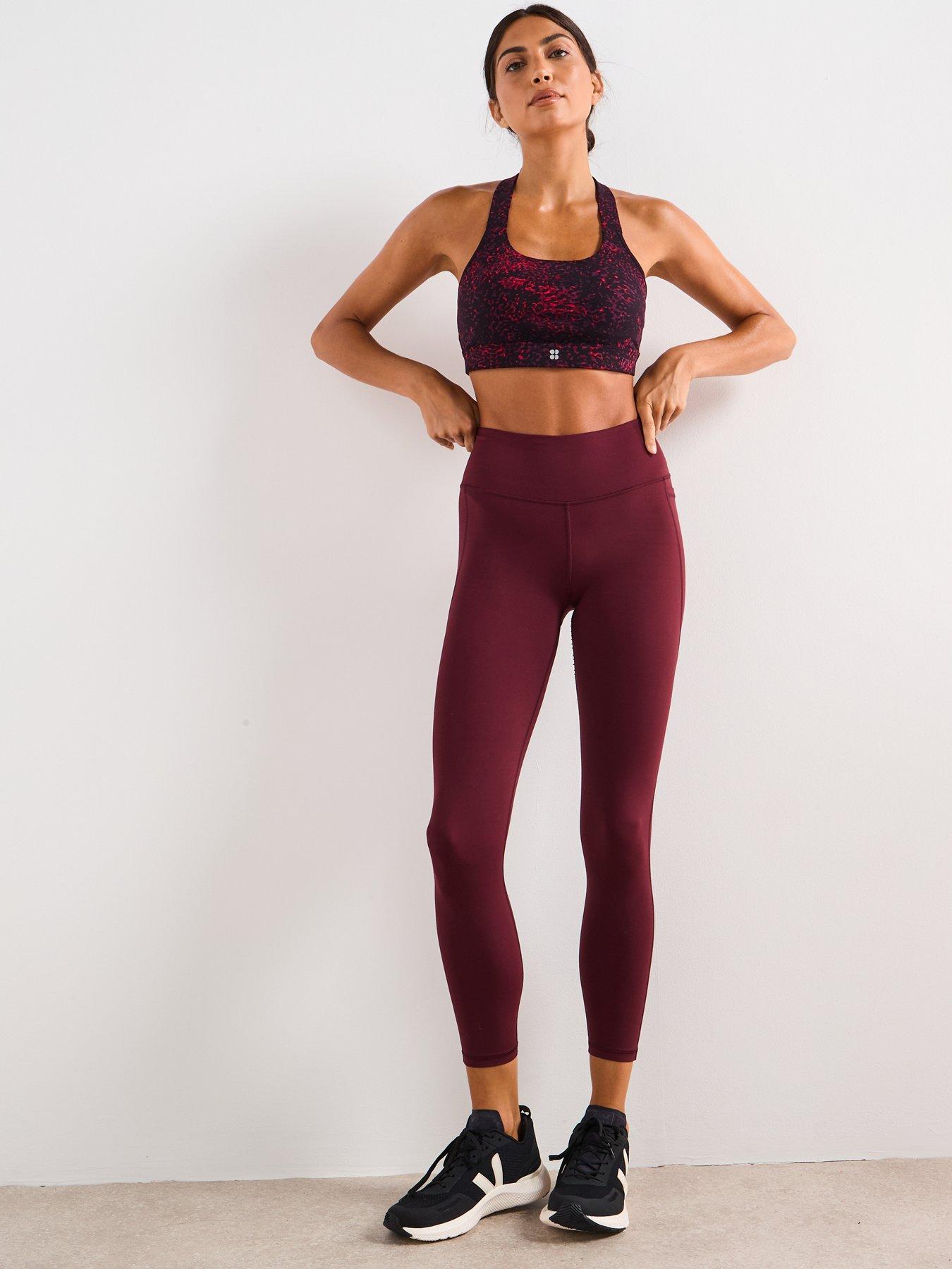 Image 6 of 6 of Sweaty Betty Womens Training Ultimate Studio 7/8 Tights - Red