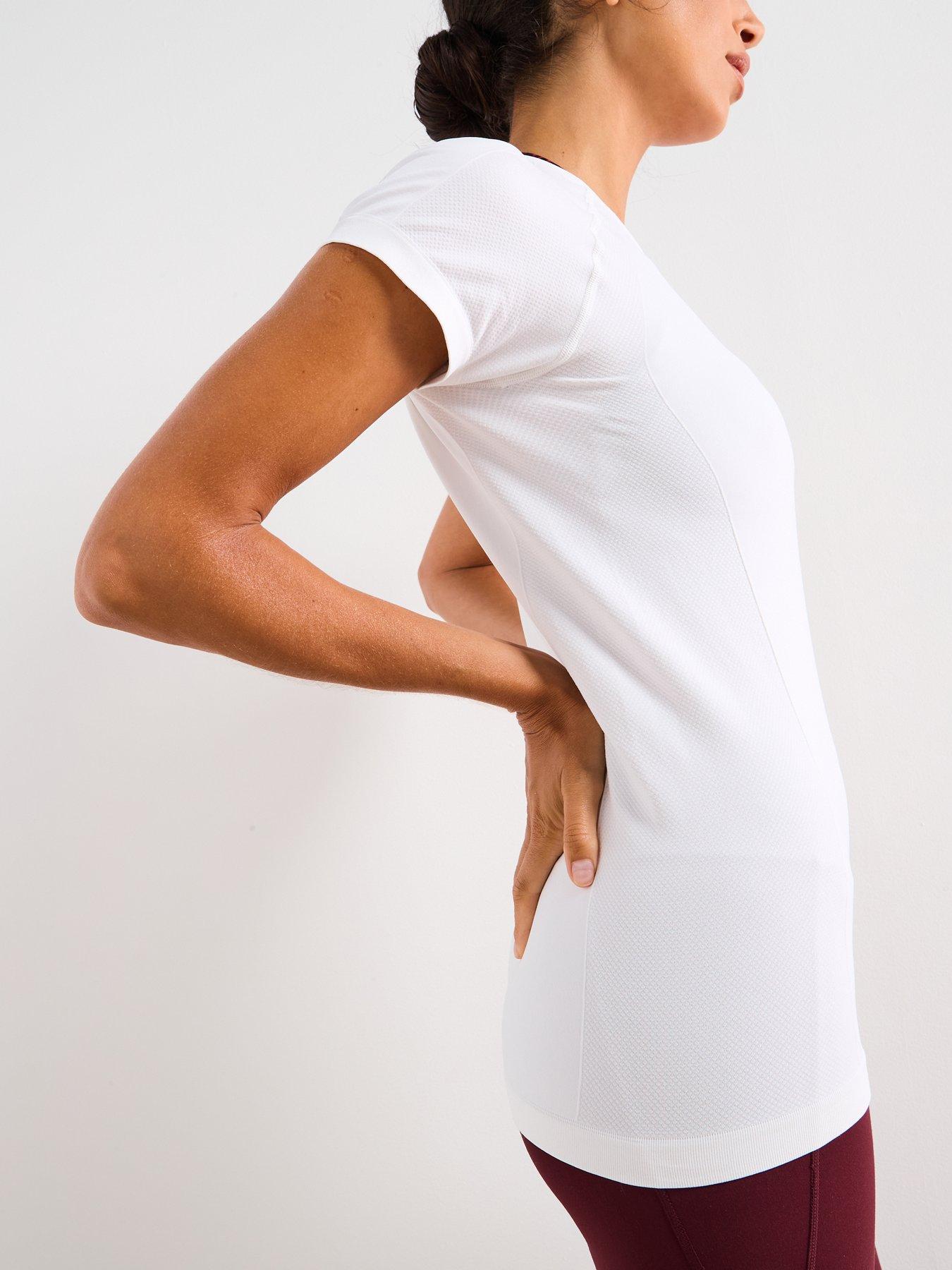 Image 4 of 4 of Sweaty Betty Womens Training Athlete Seamless Workout T-shirt - White