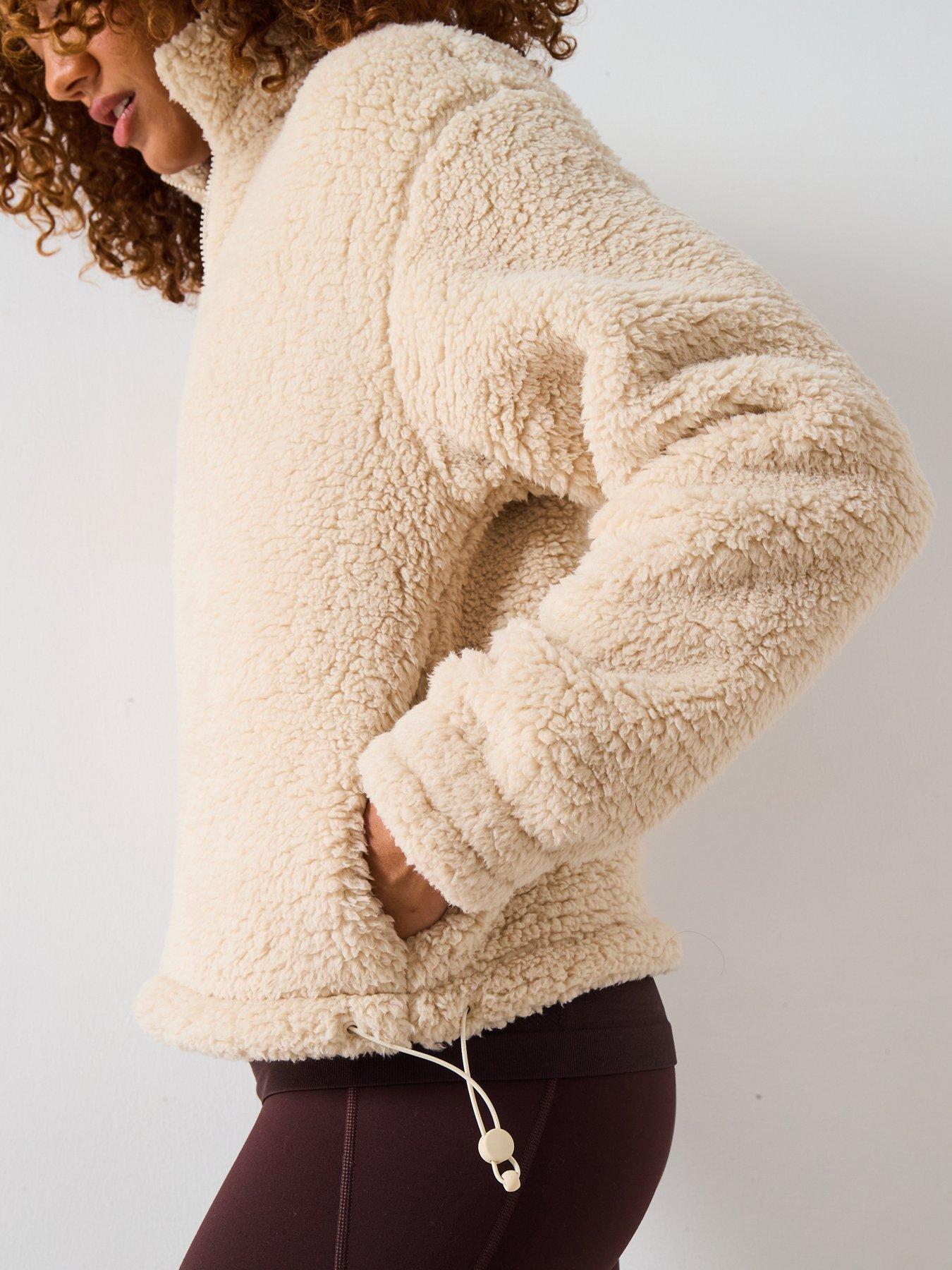 Image 5 of 6 of Sweaty Betty Womens Canyon Fleece Zip Up - Beige